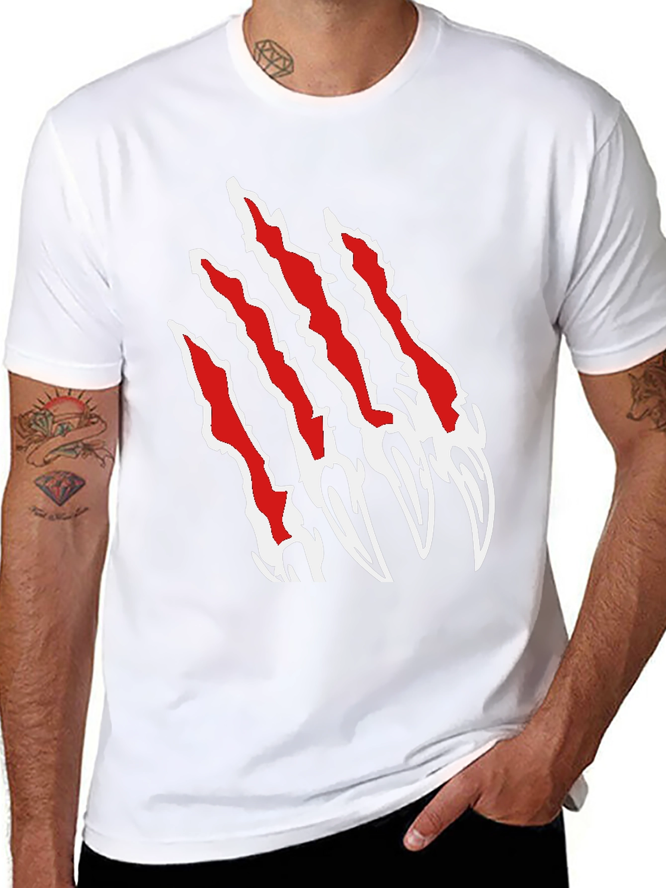 Claw Scratch Graphic Black T-Shirt