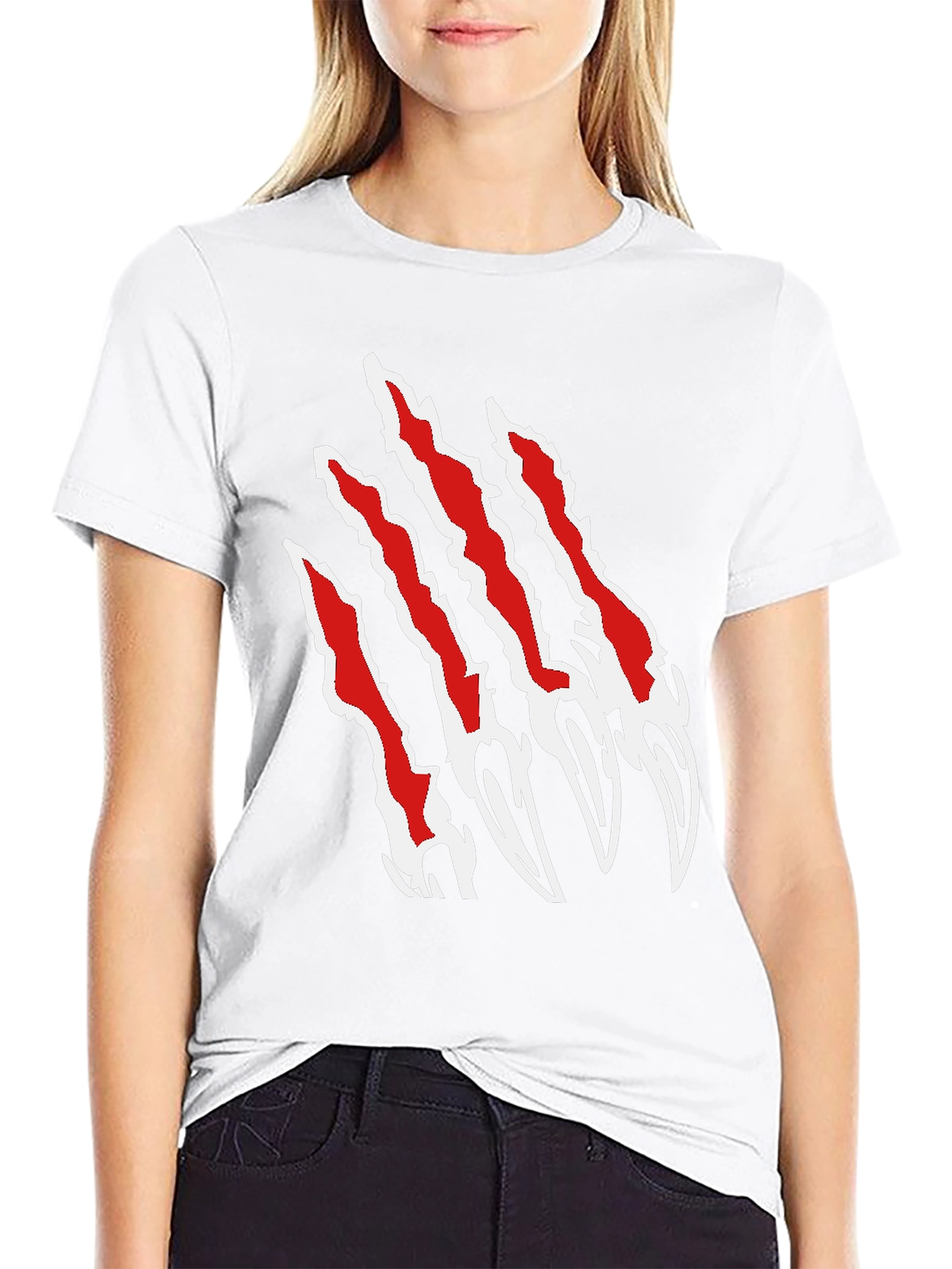 Claw Scratch Graphic Black T-Shirt