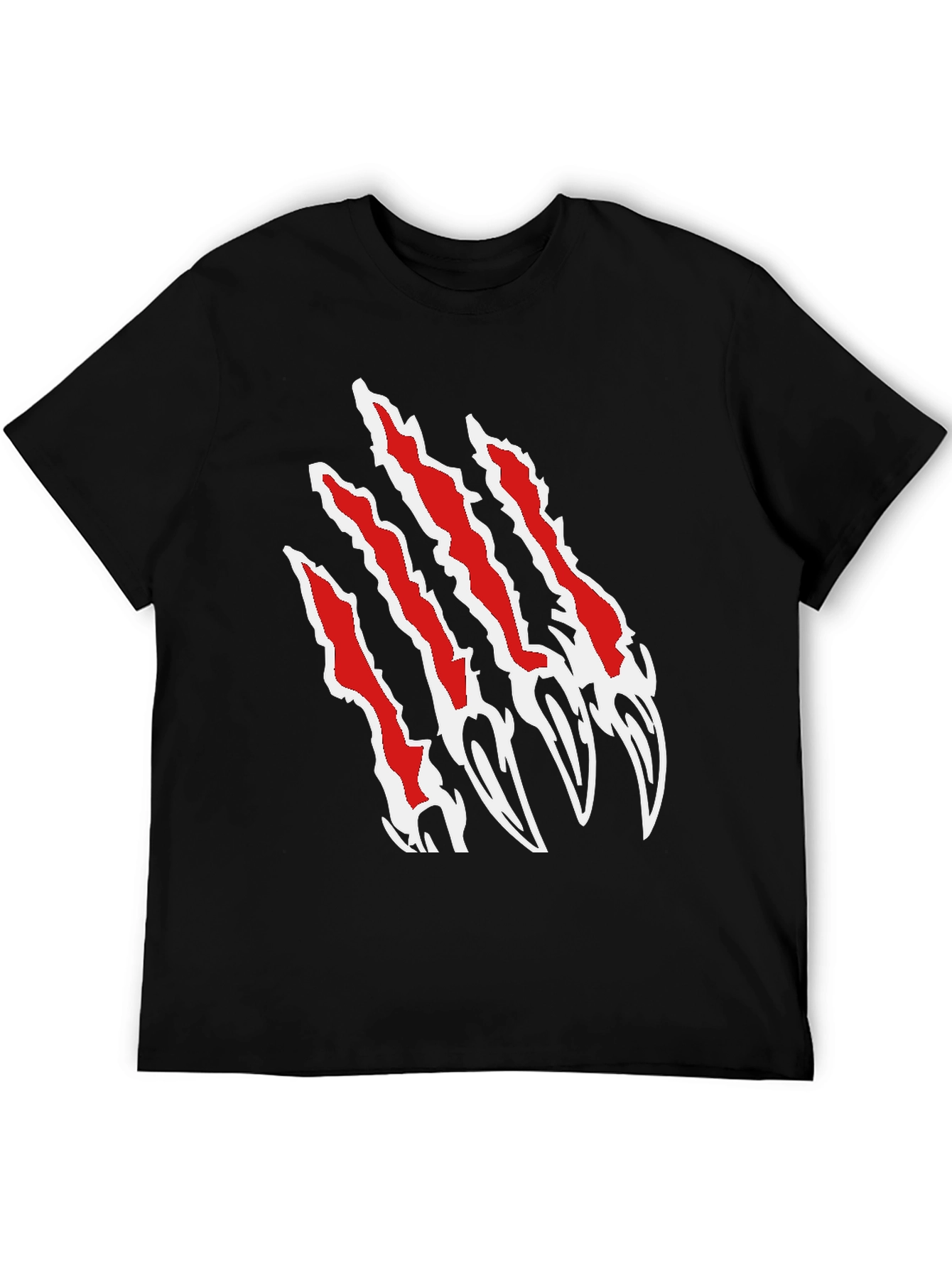 Claw Scratch Graphic Black T-Shirt