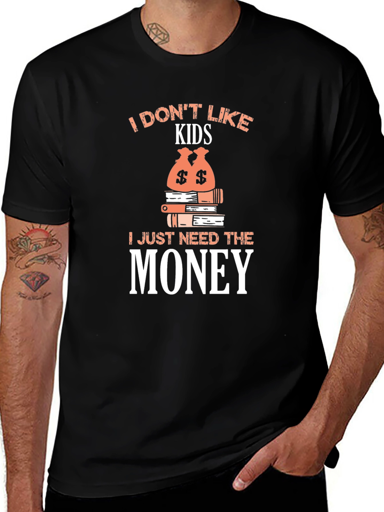 I Dont Like Kids - Funny Graphic T-Shirt