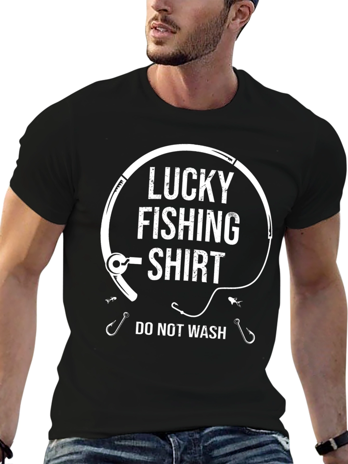 Lucky Fishing Shirt - Novelty Graphic Tee