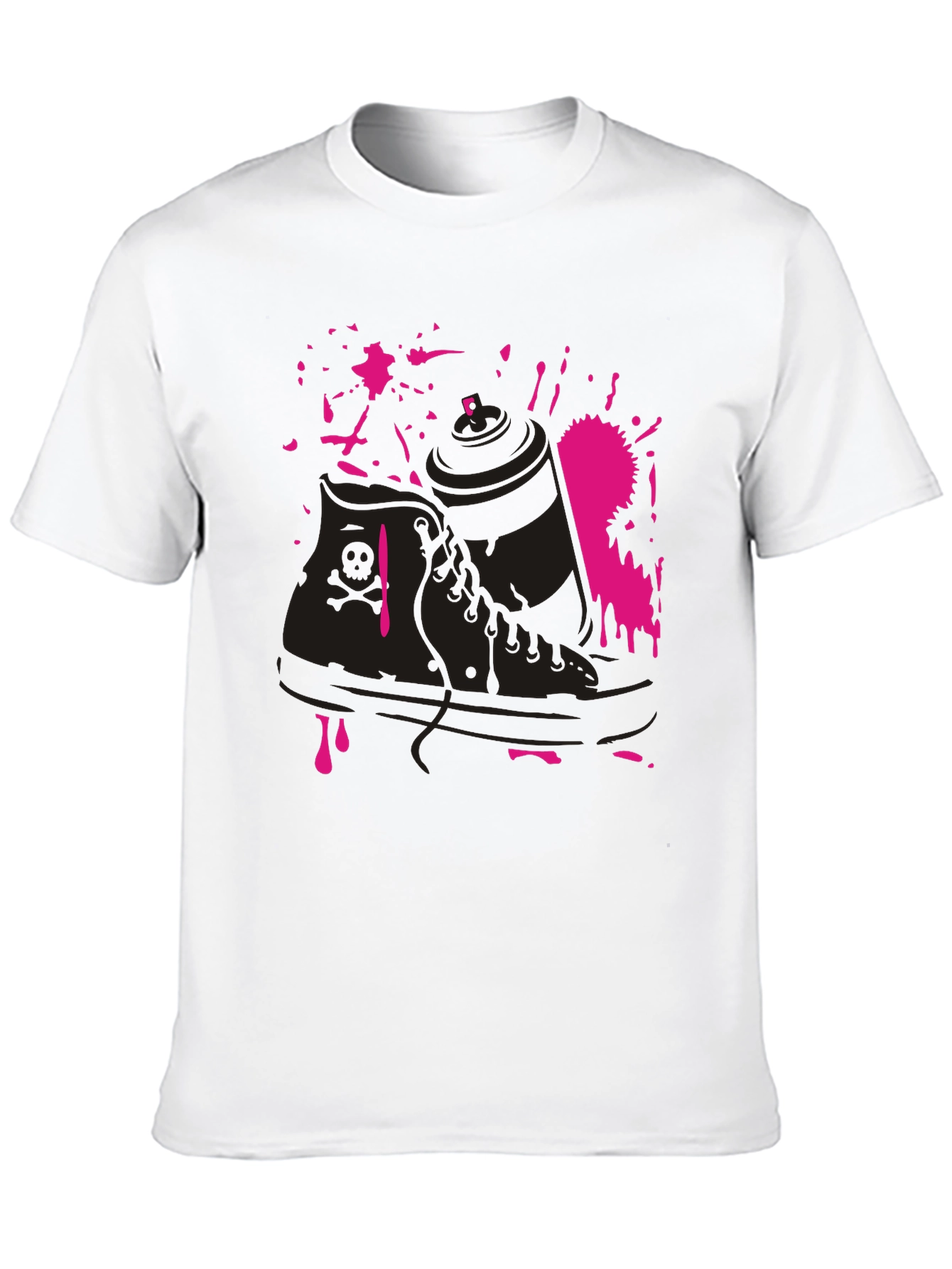 Sneaker & Spray Paint Graphic T-Shirt