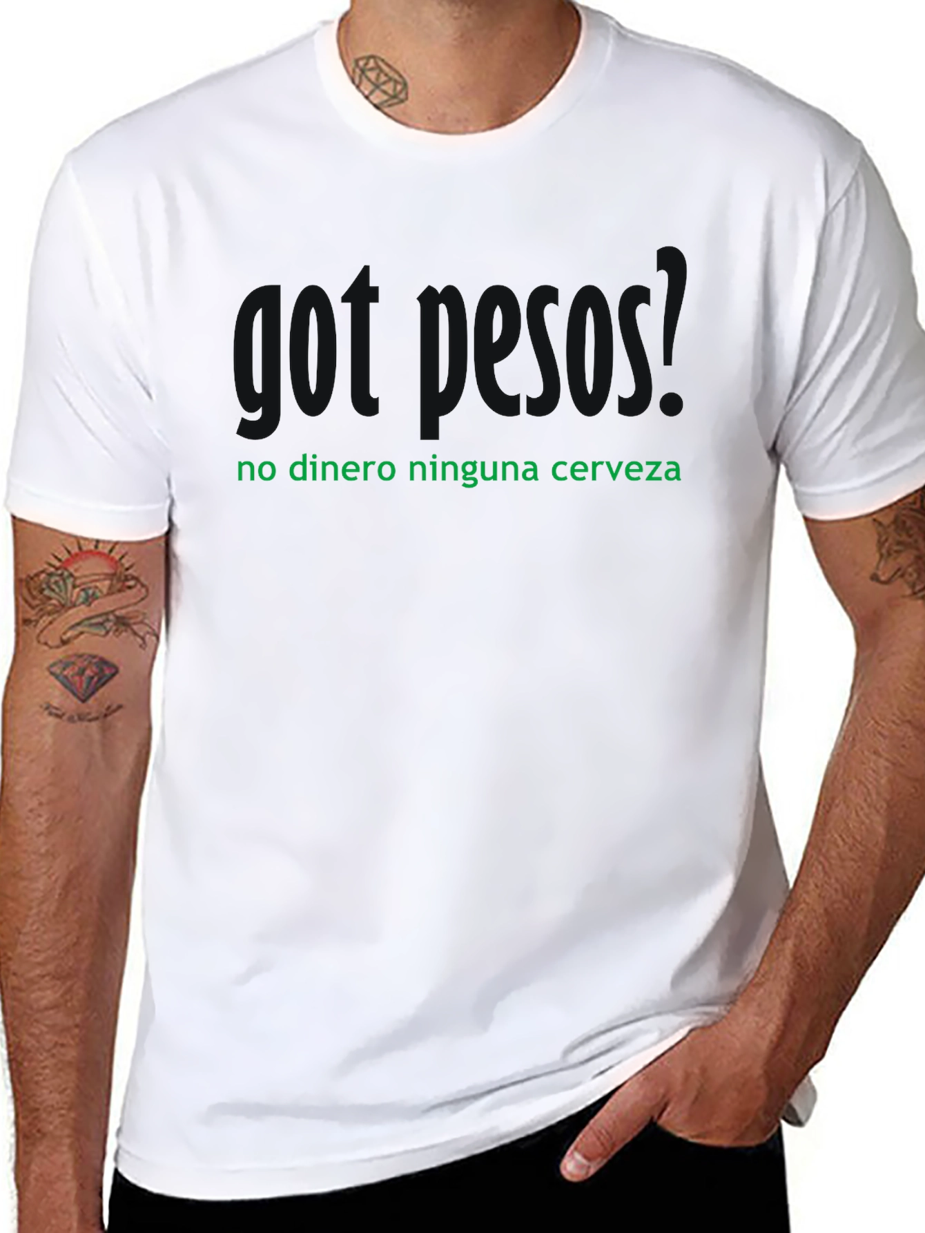 No Dinero Ninguna Cerveza Mens Graphic T-Shirt