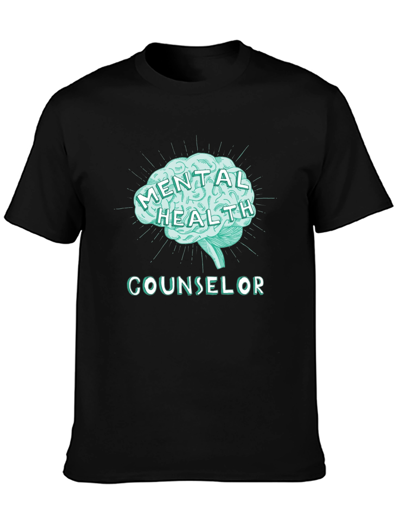 Mental Health Counselor Tee - Brain Graphic T-Shirt