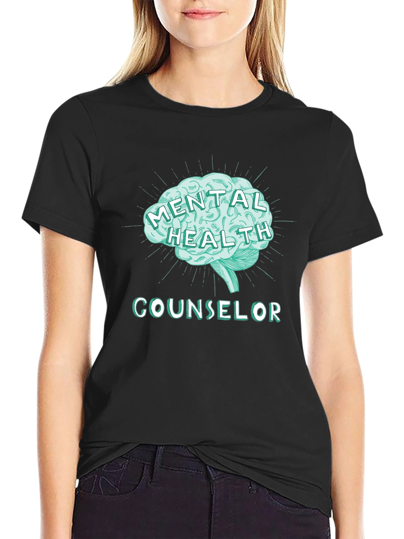 Mental Health Counselor Tee - Brain Graphic T-Shirt