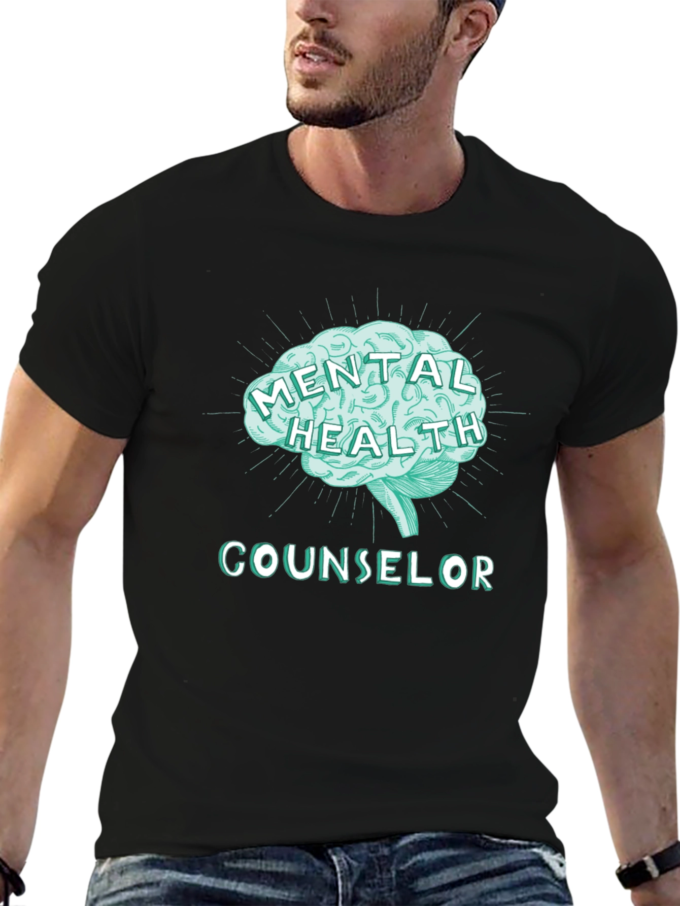 Mental Health Counselor Tee - Brain Graphic T-Shirt