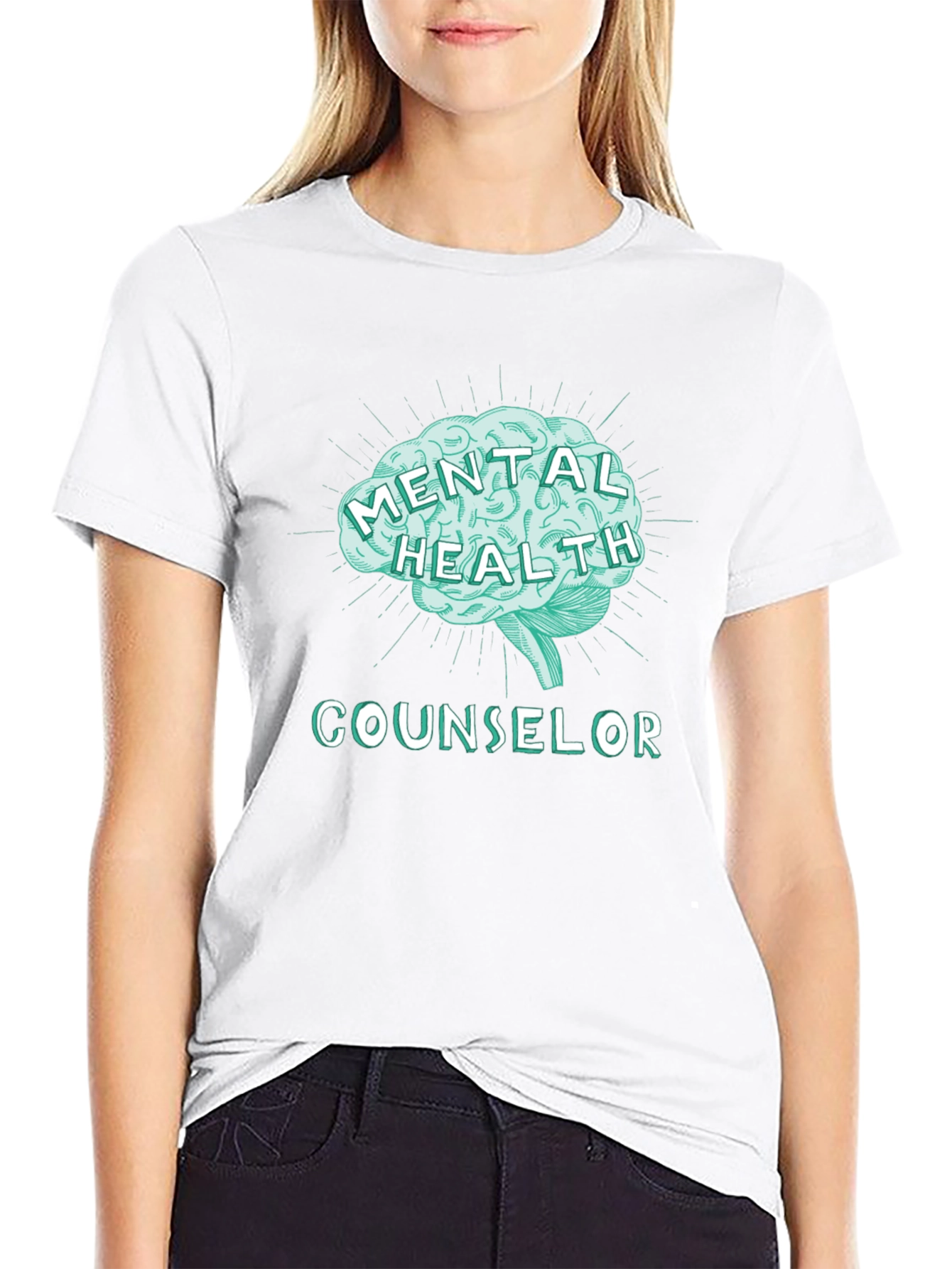 Mental Health Counselor Tee - Brain Graphic T-Shirt