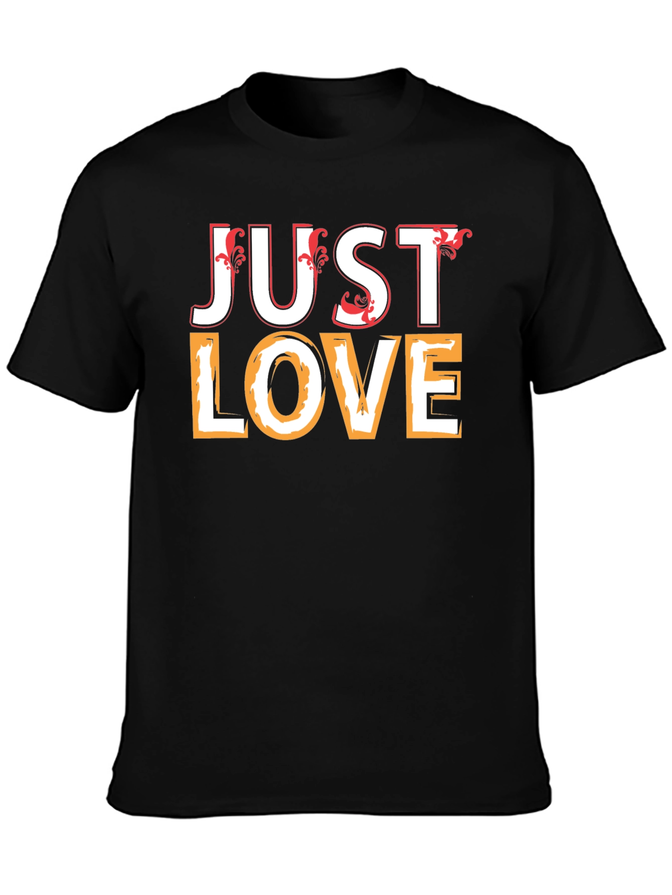 Just Love Black Graphic Tee