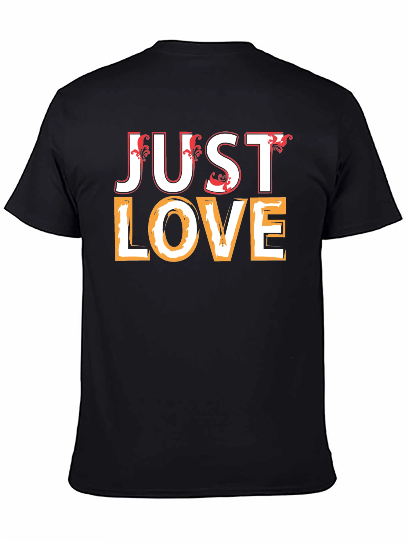 Just Love Black Graphic Tee