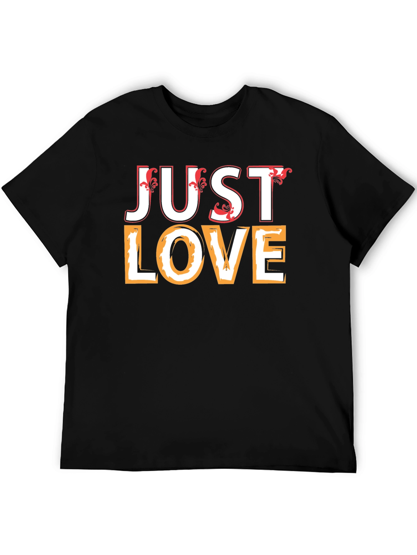 Just Love Black Graphic Tee