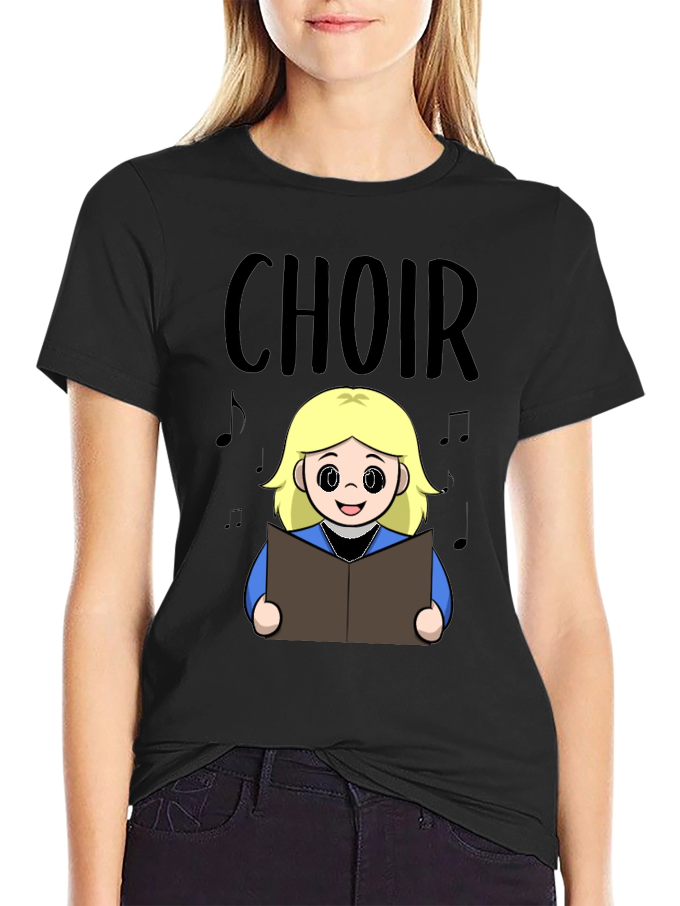 Choir Girl Cartoon T-Shirt