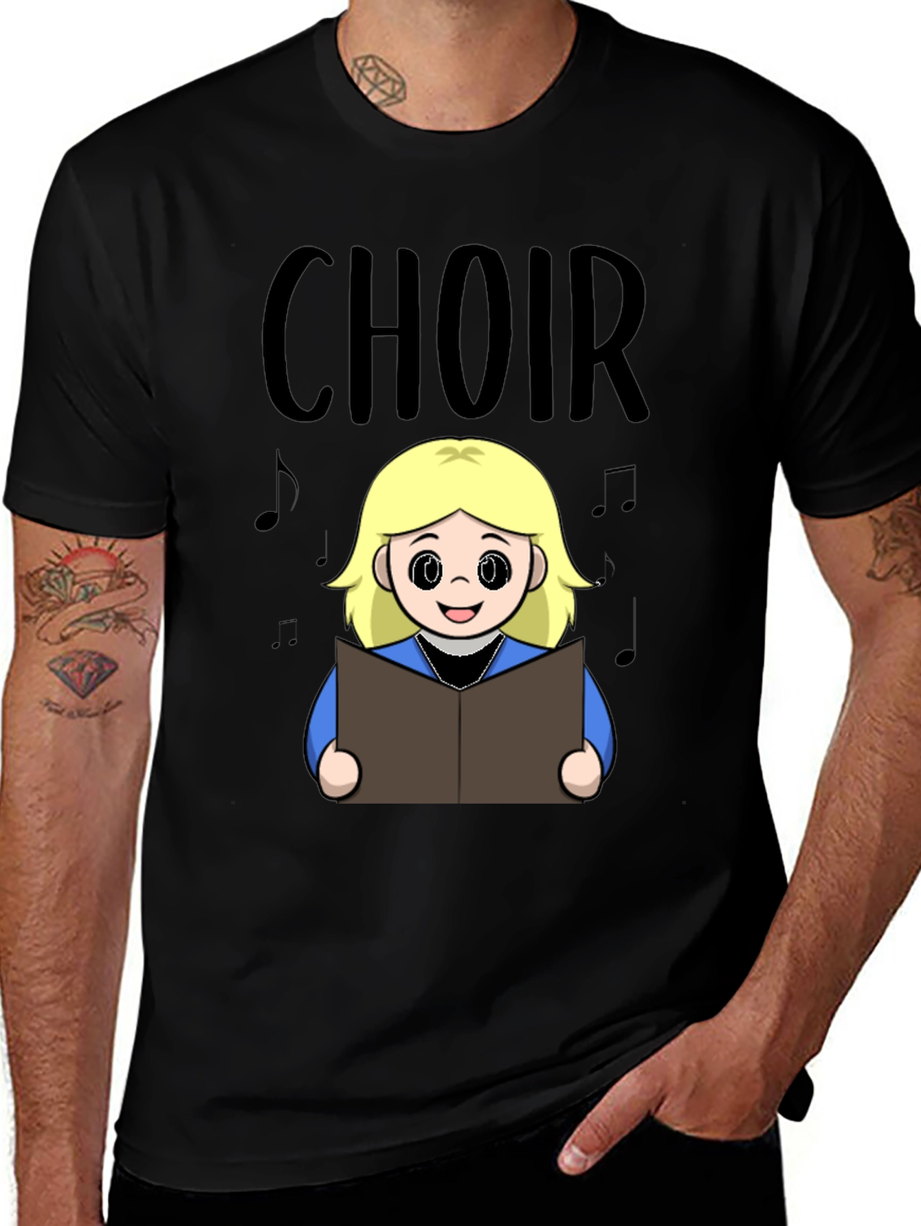 Choir Girl Cartoon T-Shirt