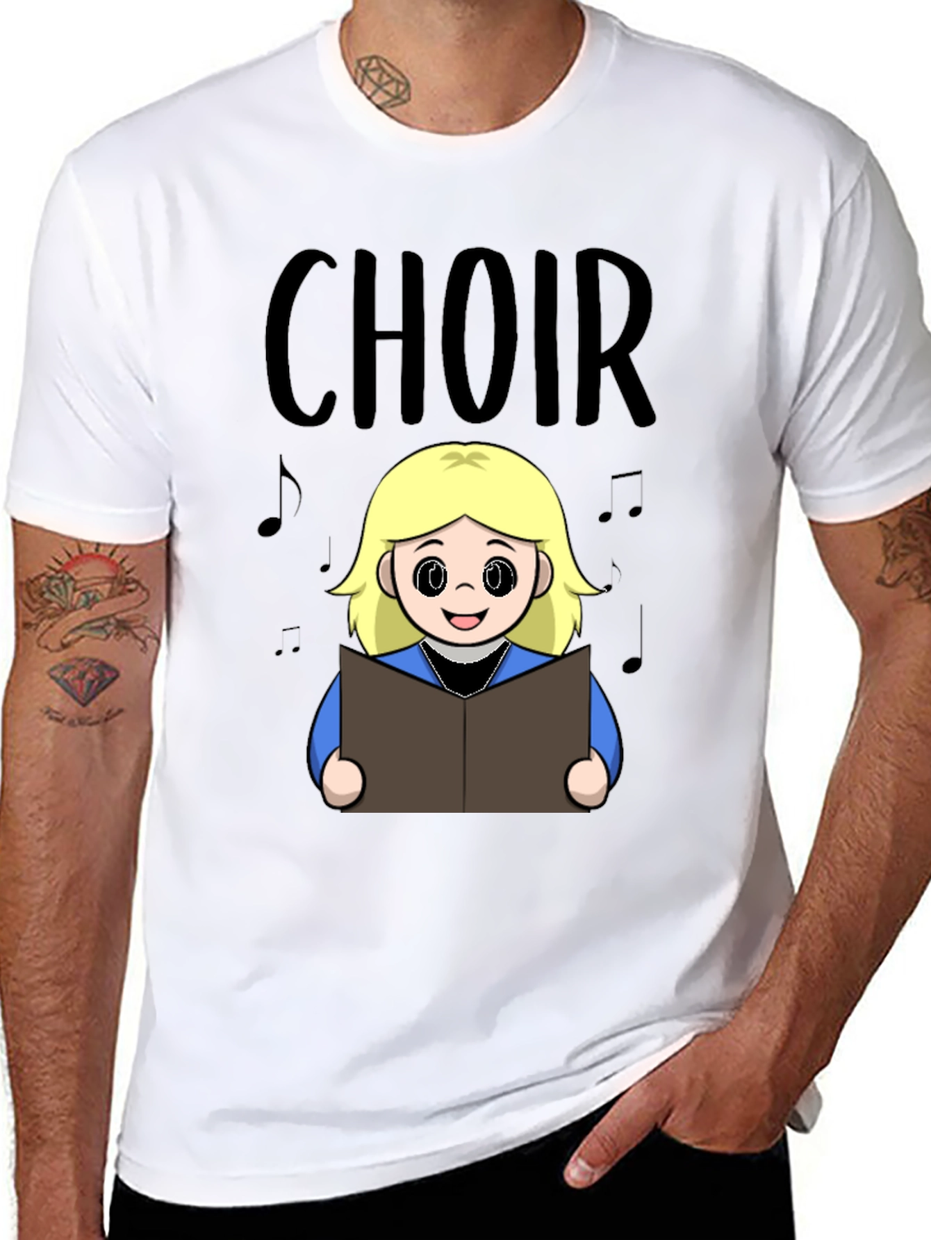 Choir Girl Cartoon T-Shirt