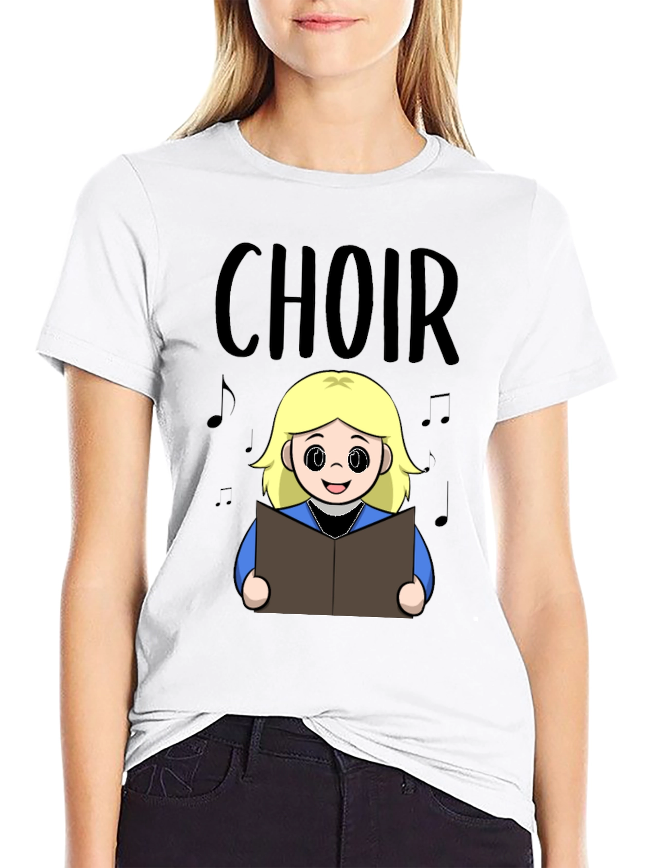 Choir Girl Cartoon T-Shirt