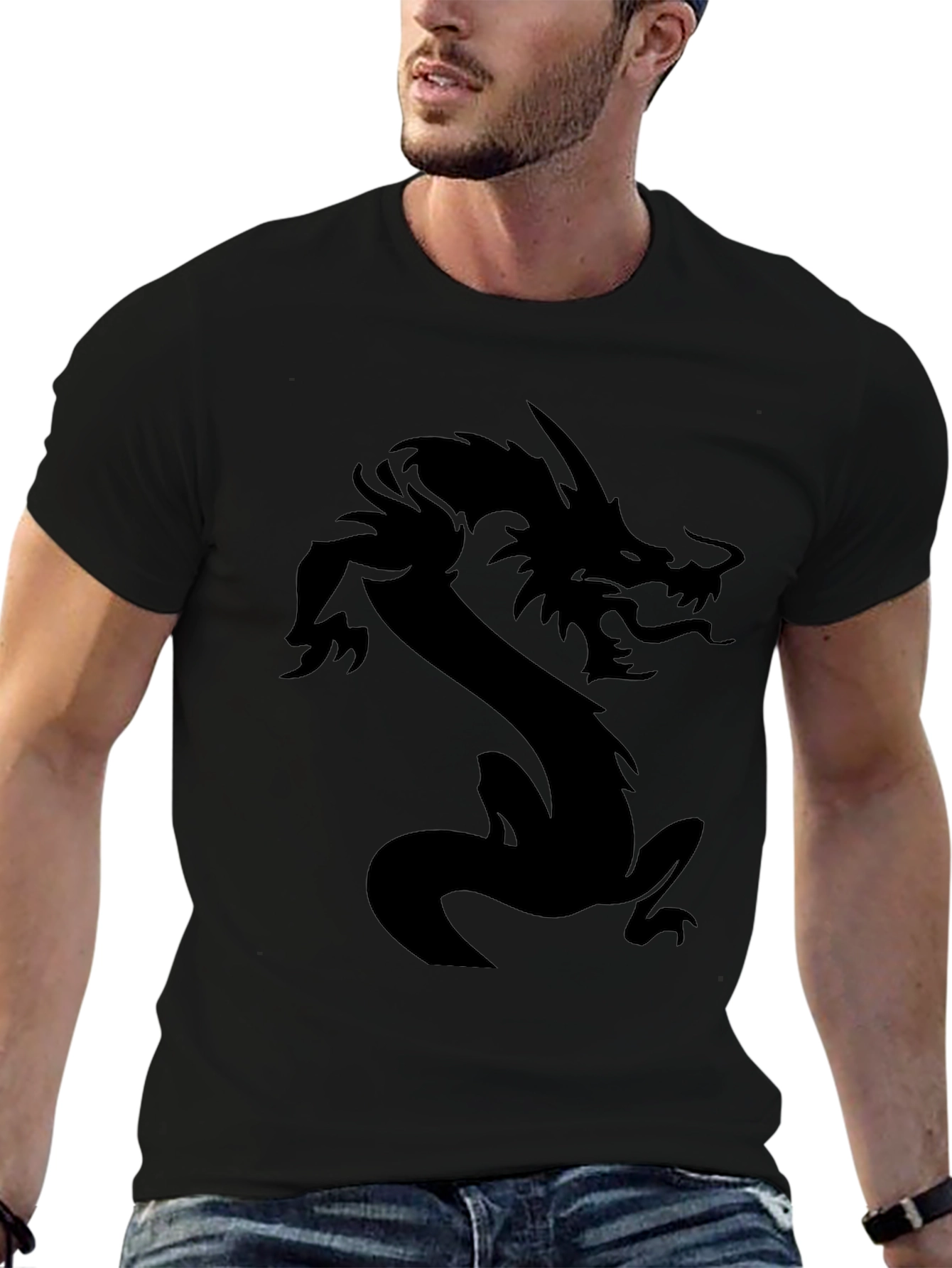 Black Dragon Graphic Tee - Mens Fashion