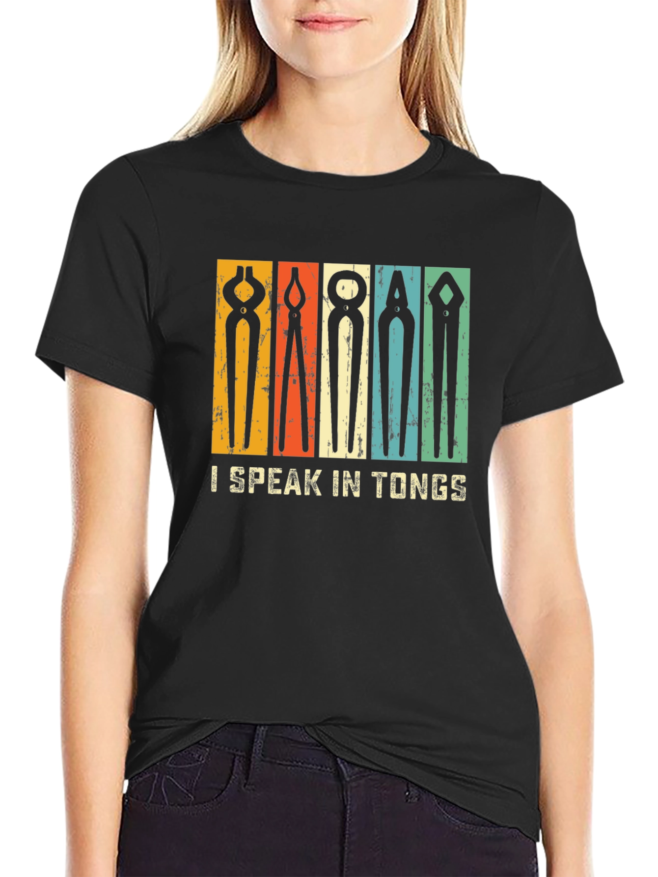 I Speak In Tongs Graphic Tee - Blacksmithing T-Shirt