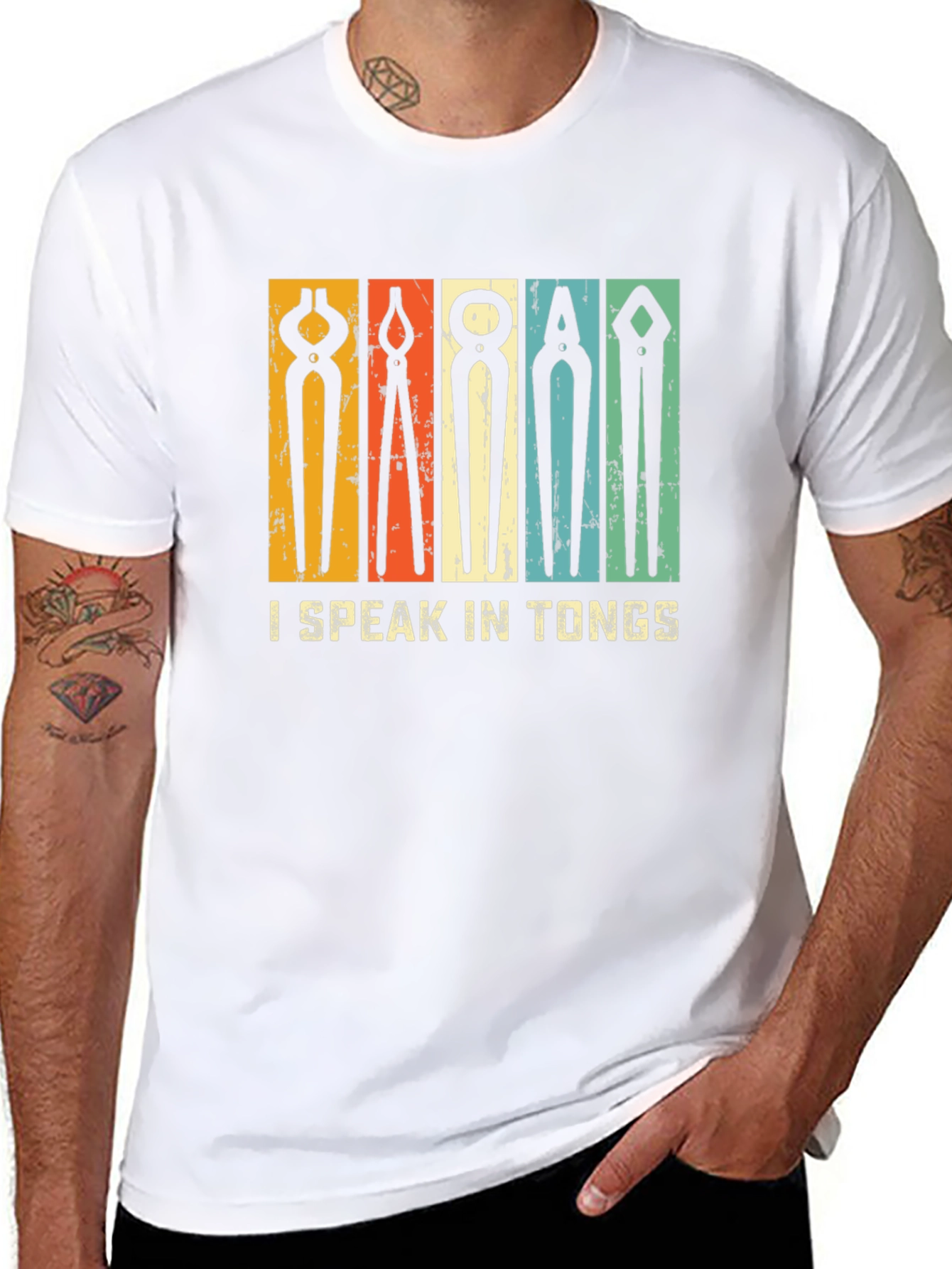 I Speak In Tongs Graphic Tee - Blacksmithing T-Shirt