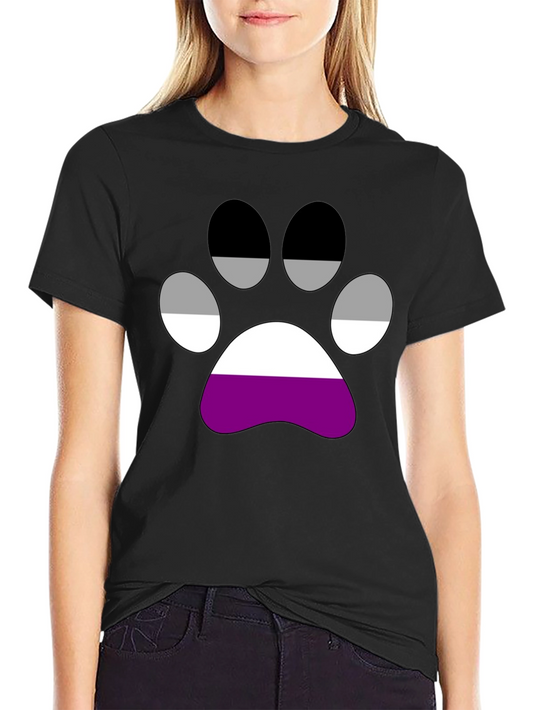 Asexual Pride Paw Print T-Shirt