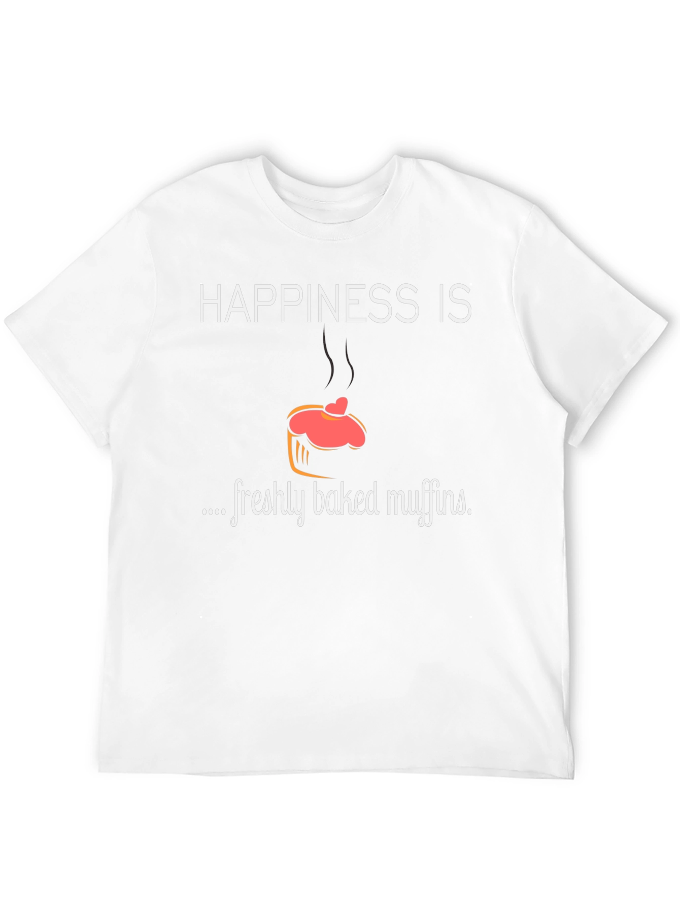 Happiness Is Freshly Baked Muffins Black T-Shirt