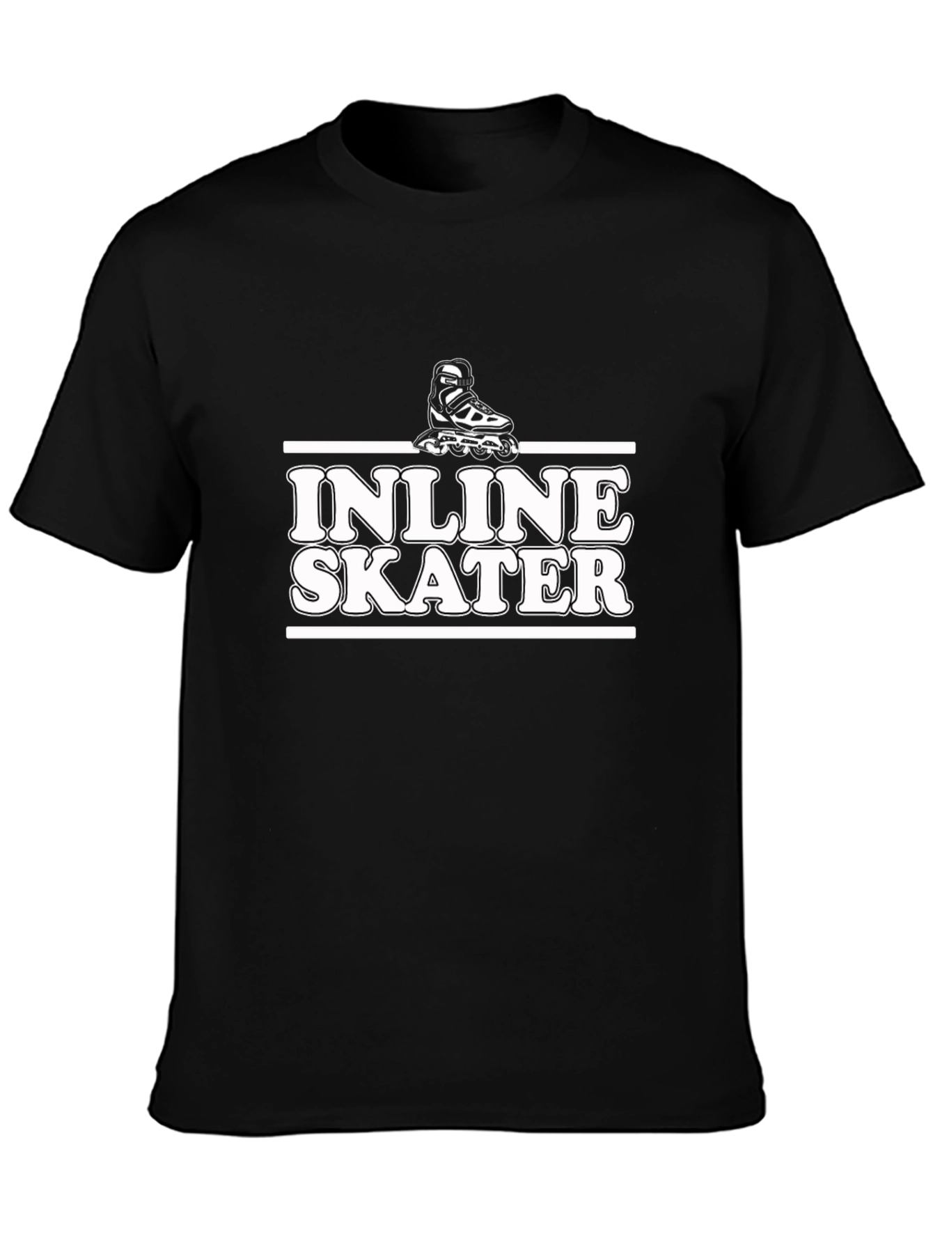 Inline Skater Graphic T-Shirt - Black Cotton Tee