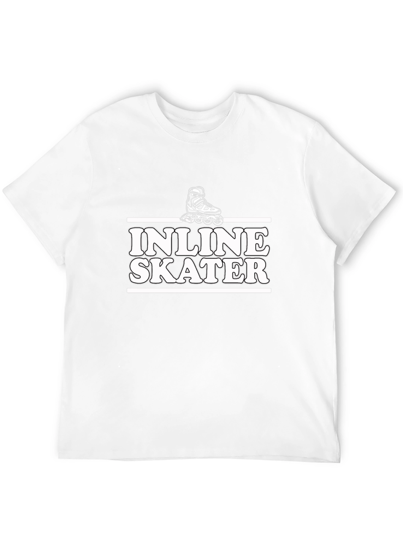 Inline Skater Graphic T-Shirt - Black Cotton Tee