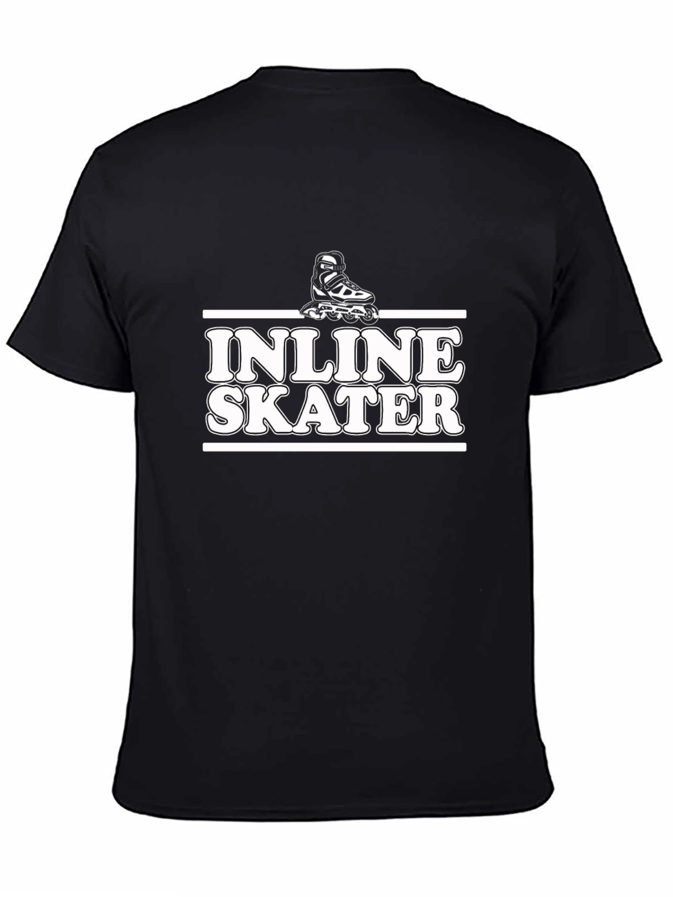 Inline Skater Graphic T-Shirt - Black Cotton Tee