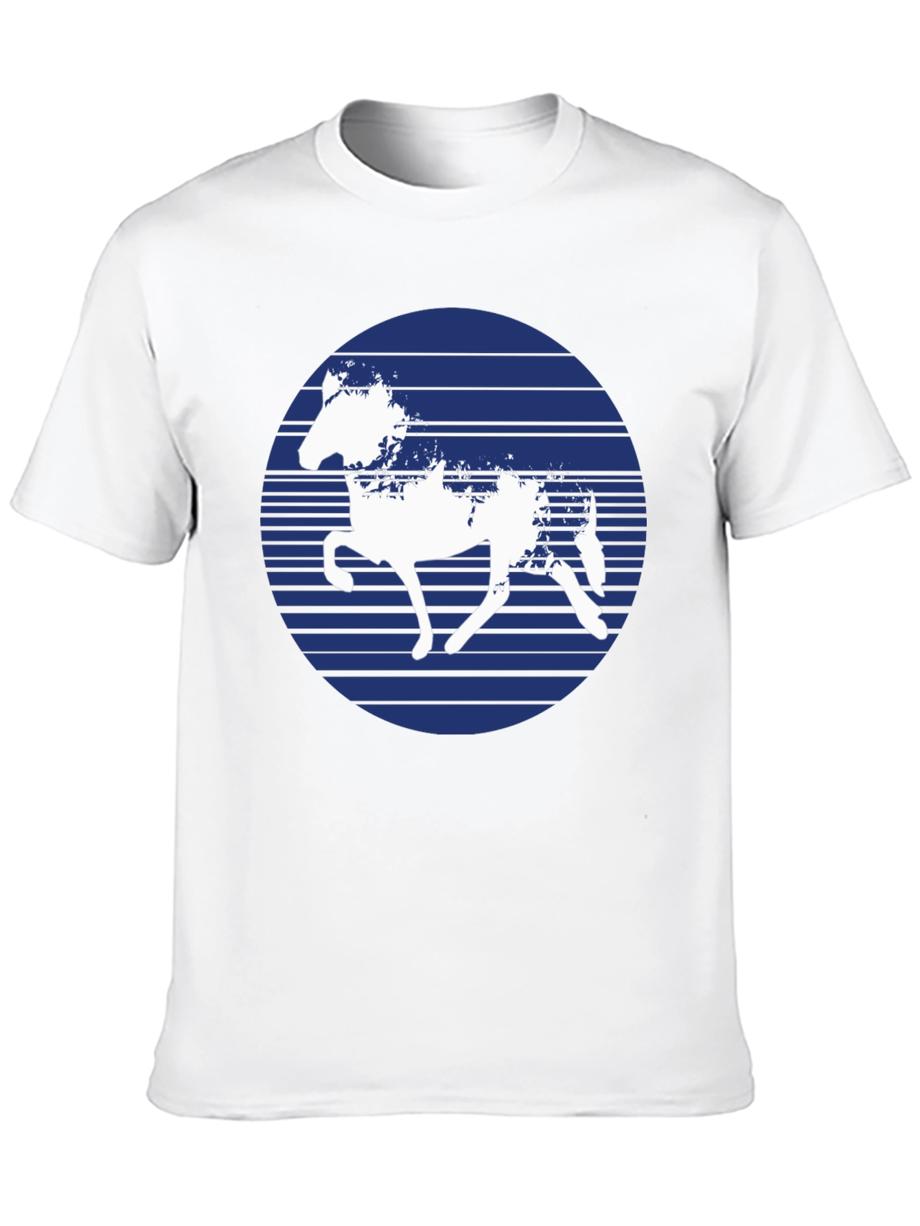 Black Horse Silhouette Graphic T-Shirt