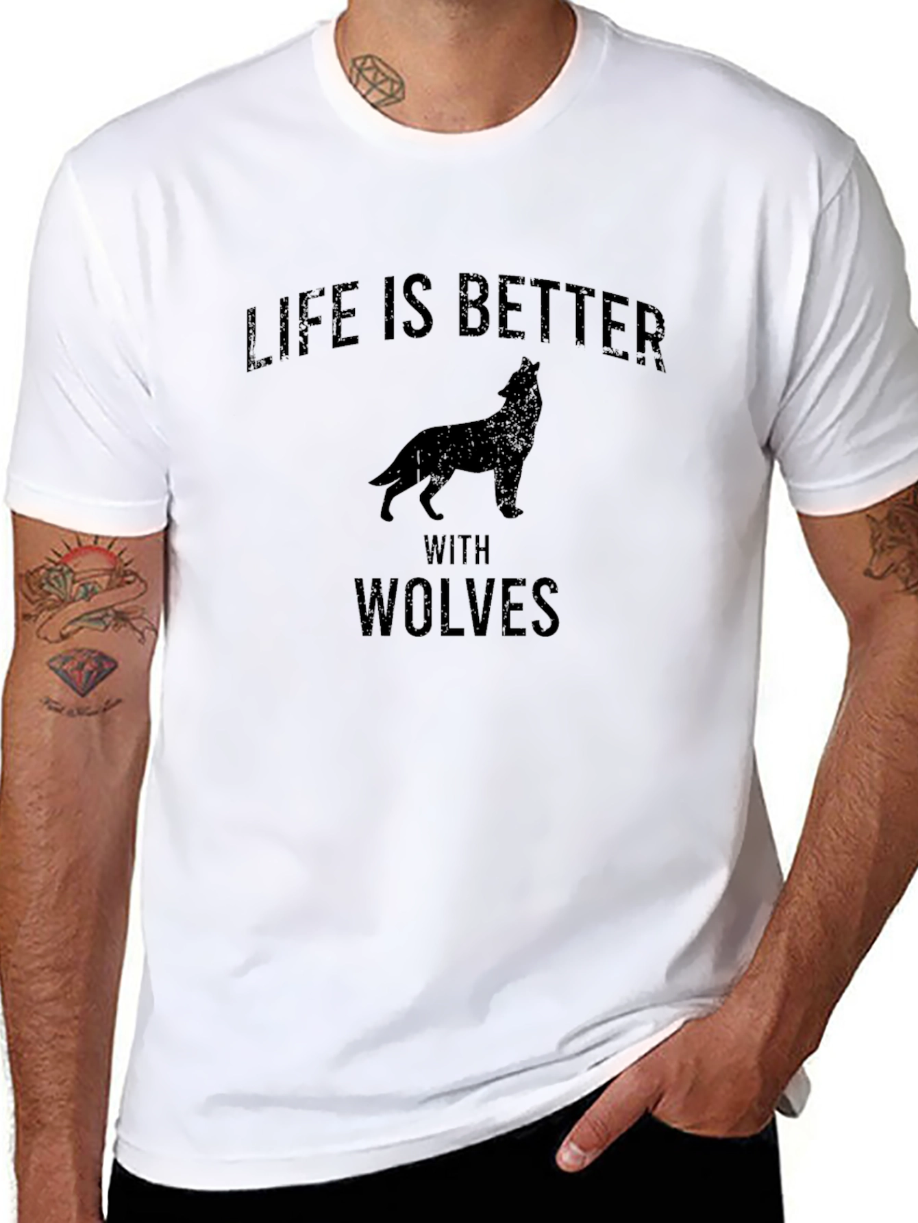 Life is Better With Wolves Graphic Tee