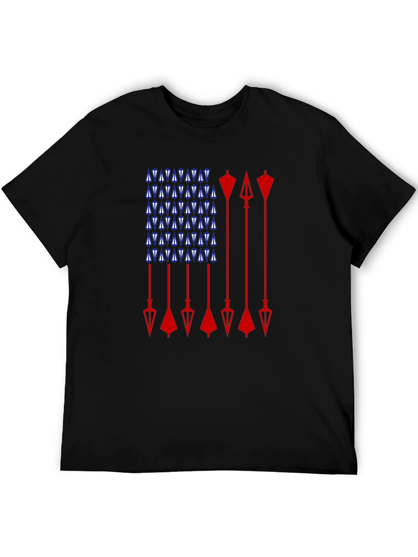 Arrow Flag Graphic Tee - Patriotic Design