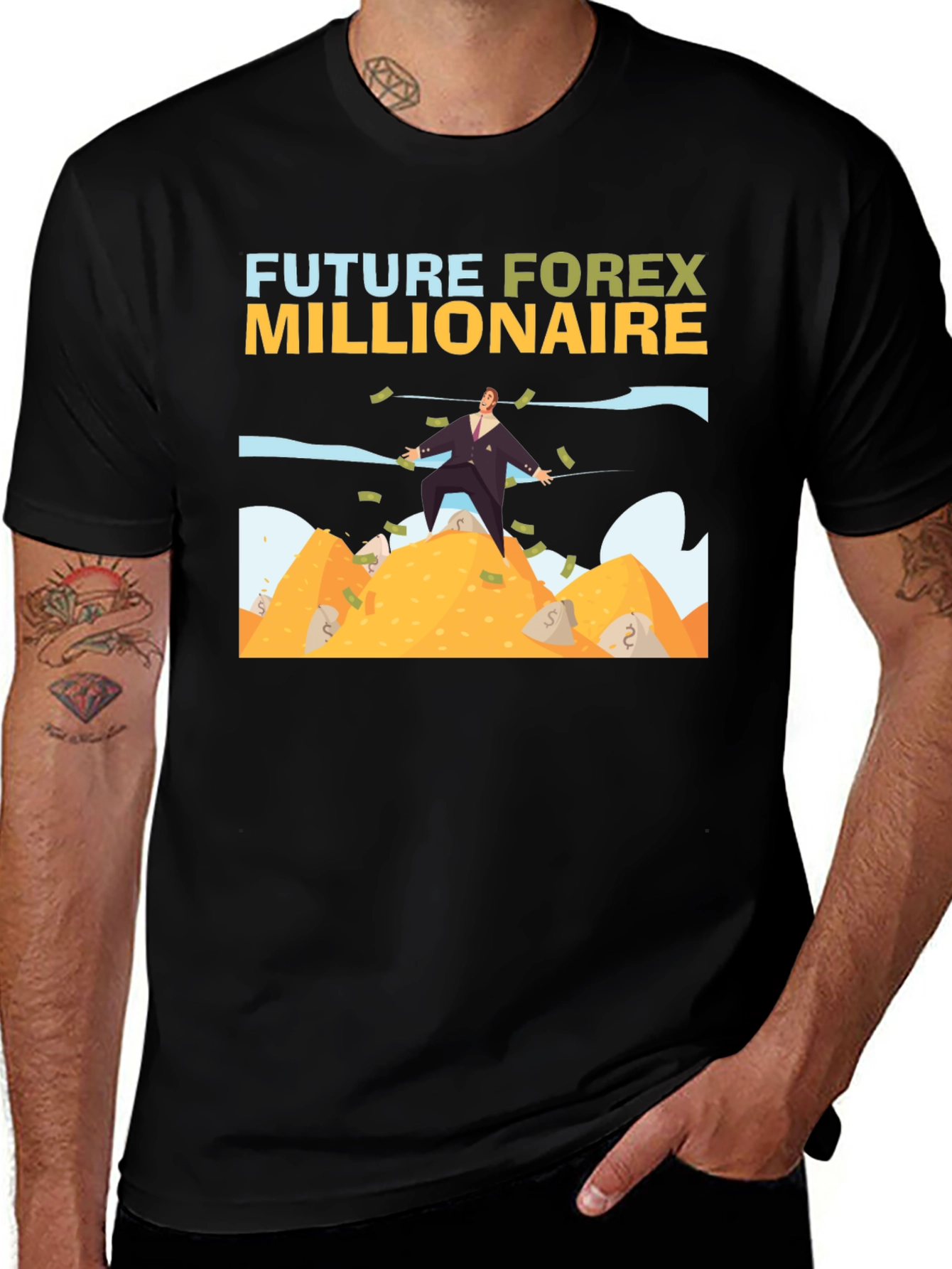 Future Forex Millionaire T-Shirt - Black