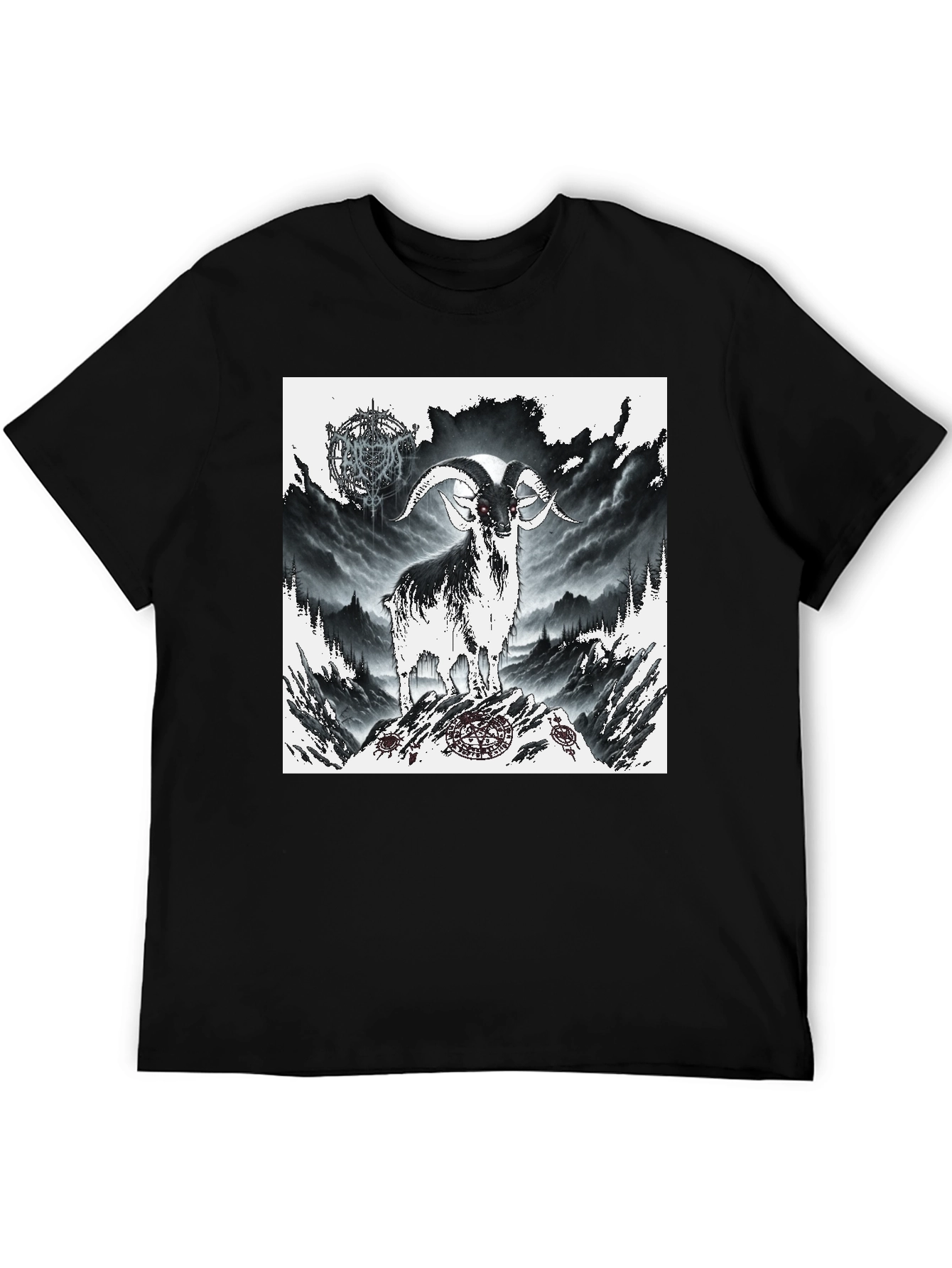 Mystic Goat Graphic Tee - Black