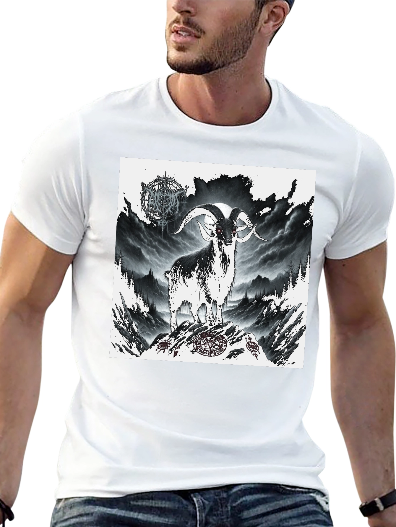 Mystic Goat Graphic Tee - Black