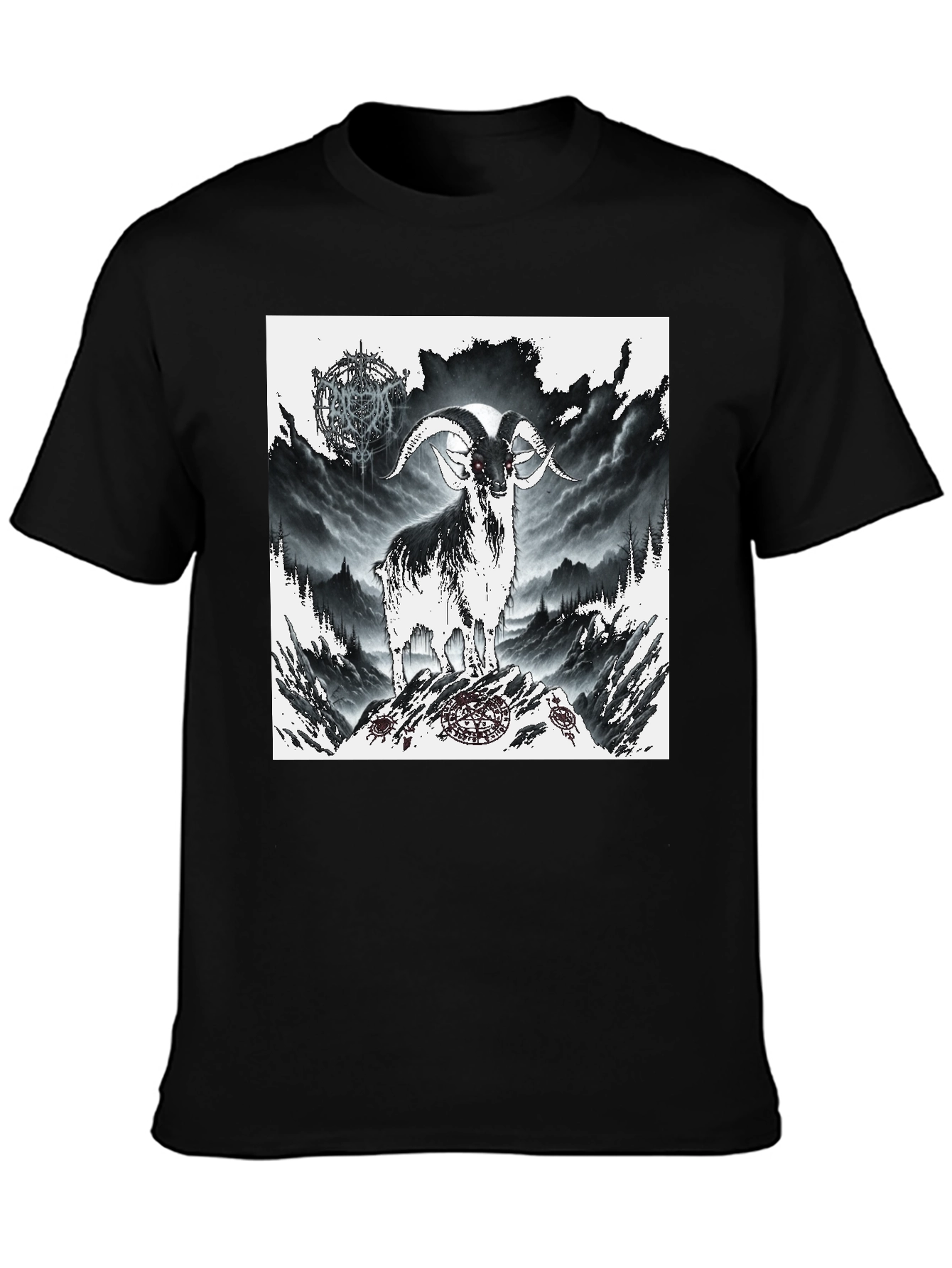 Mystic Goat Graphic Tee - Black