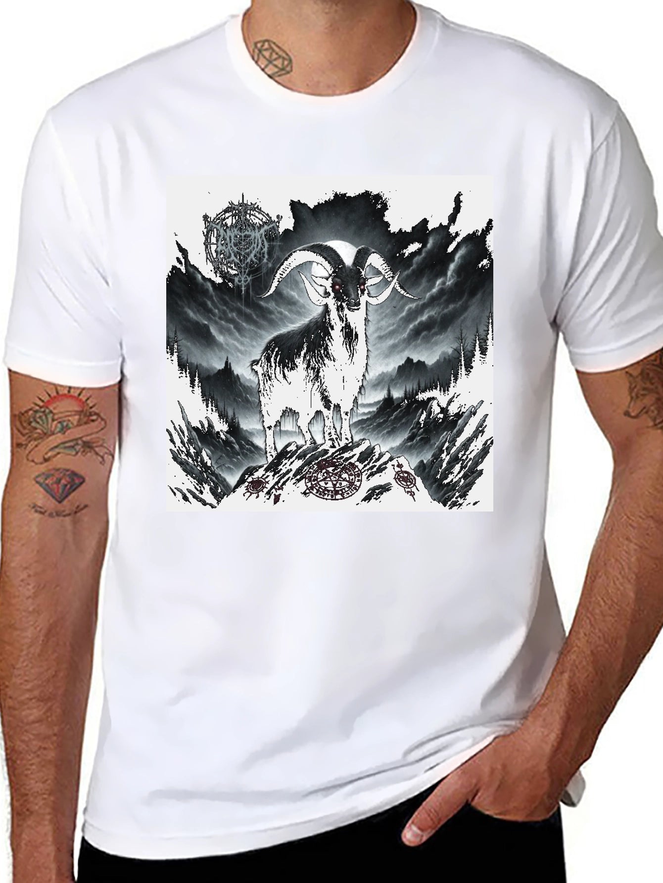 Mystic Goat Graphic Tee - Black