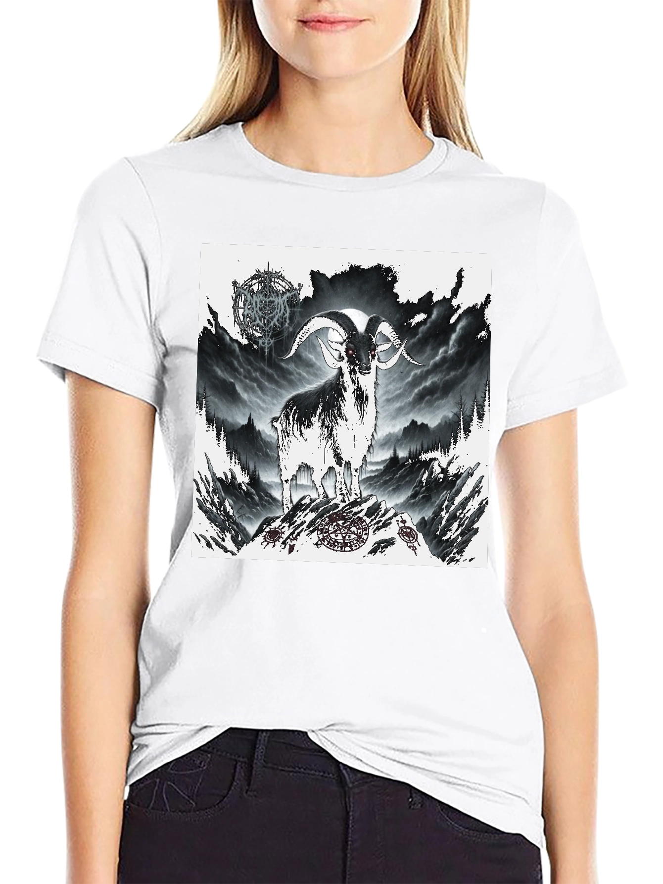 Mystic Goat Graphic Tee - Black