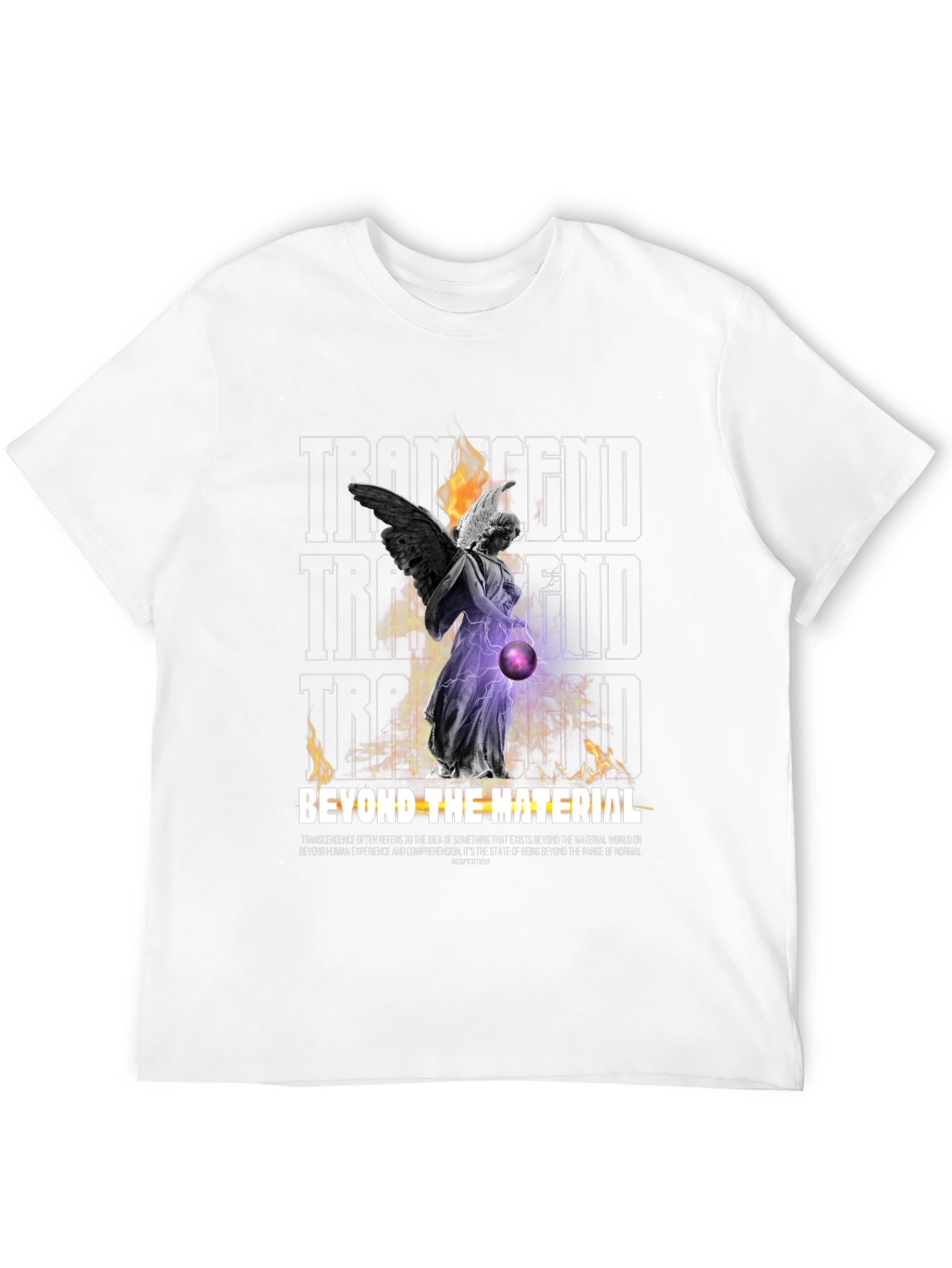 Transcendent Angel Graphic Print Black T-Shirt