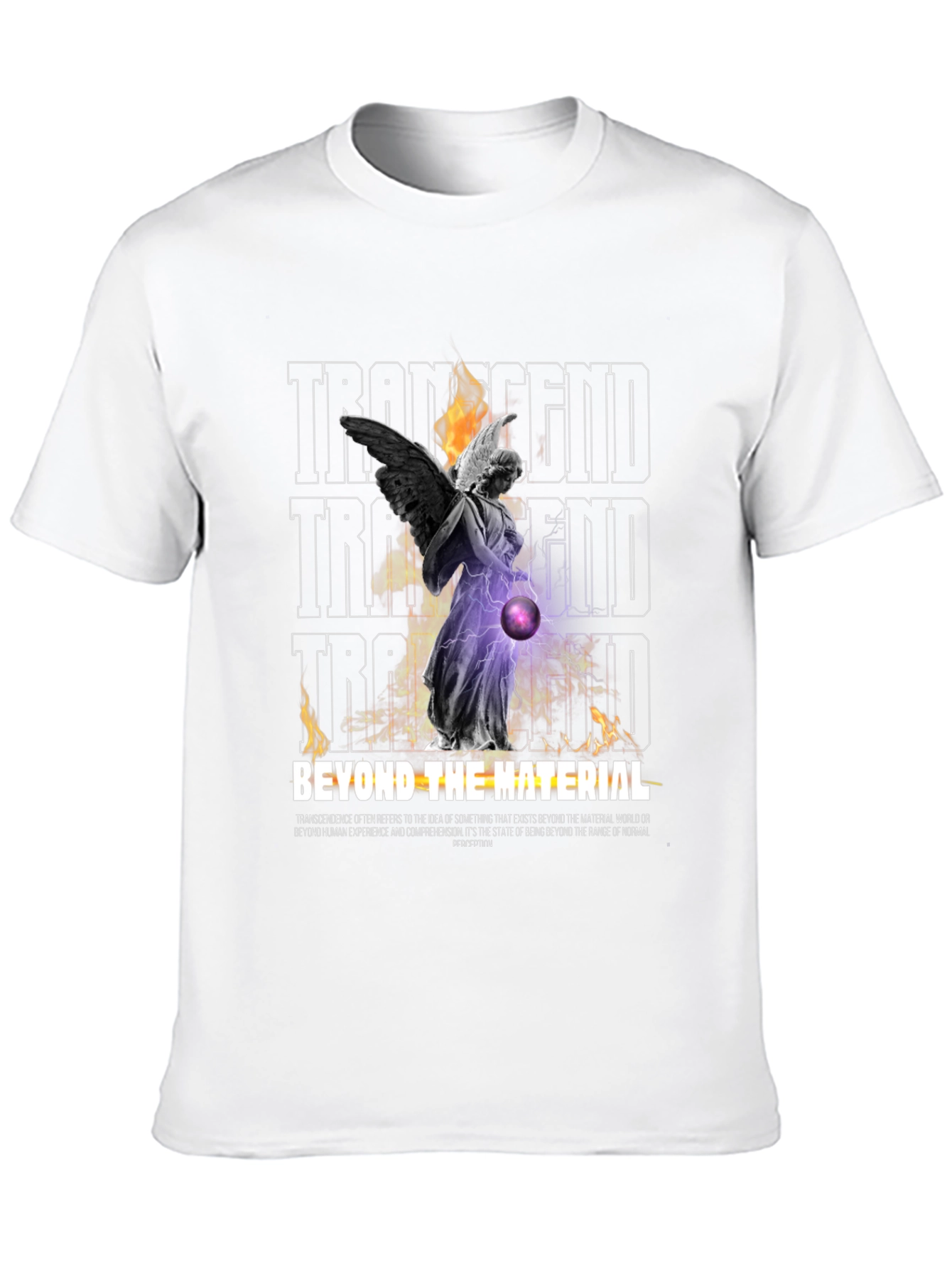 Transcendent Angel Graphic Print Black T-Shirt