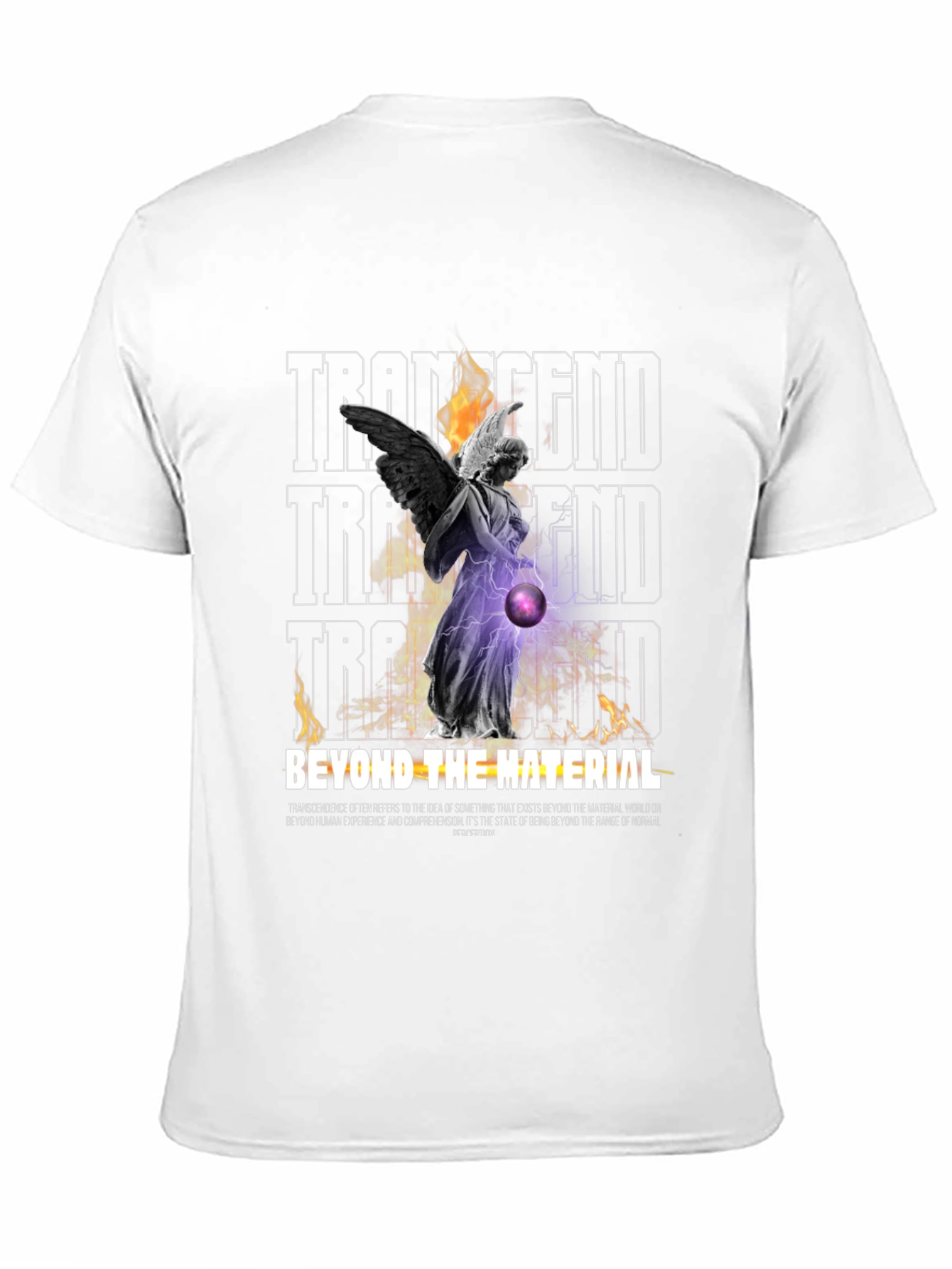 Transcendent Angel Graphic Print Black T-Shirt