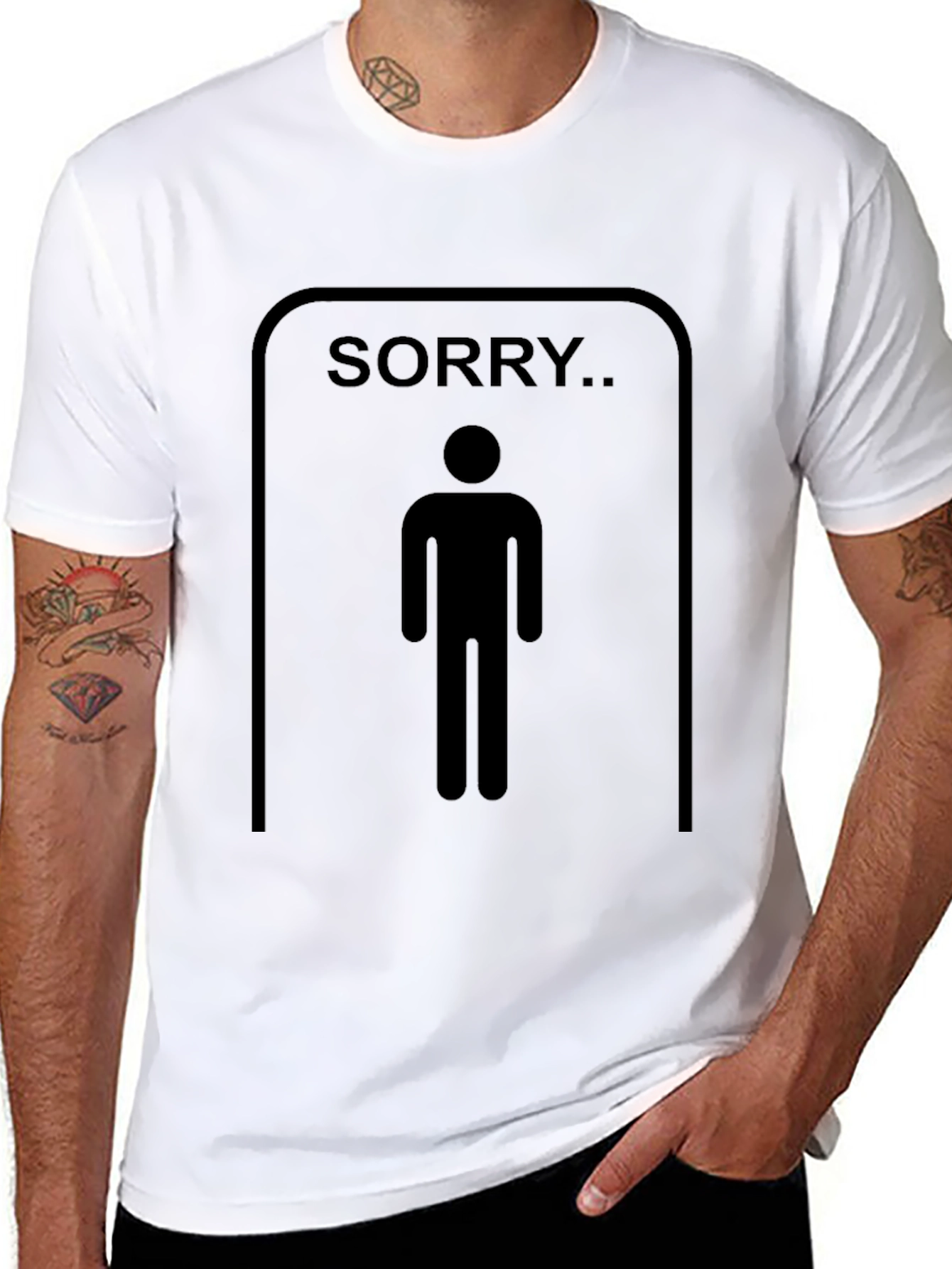 Mens Sorry.. Restroom Humor Graphic T-Shirt