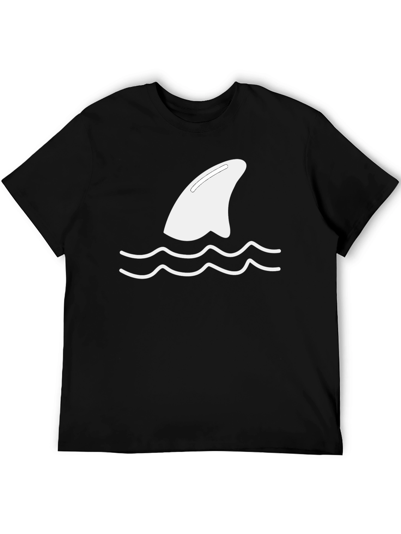 Mens Black Shark Fin Tee
