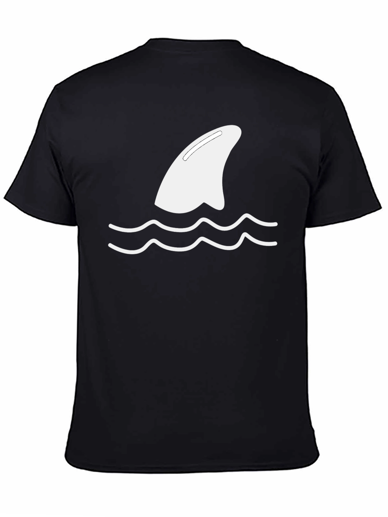 Mens Black Shark Fin Tee