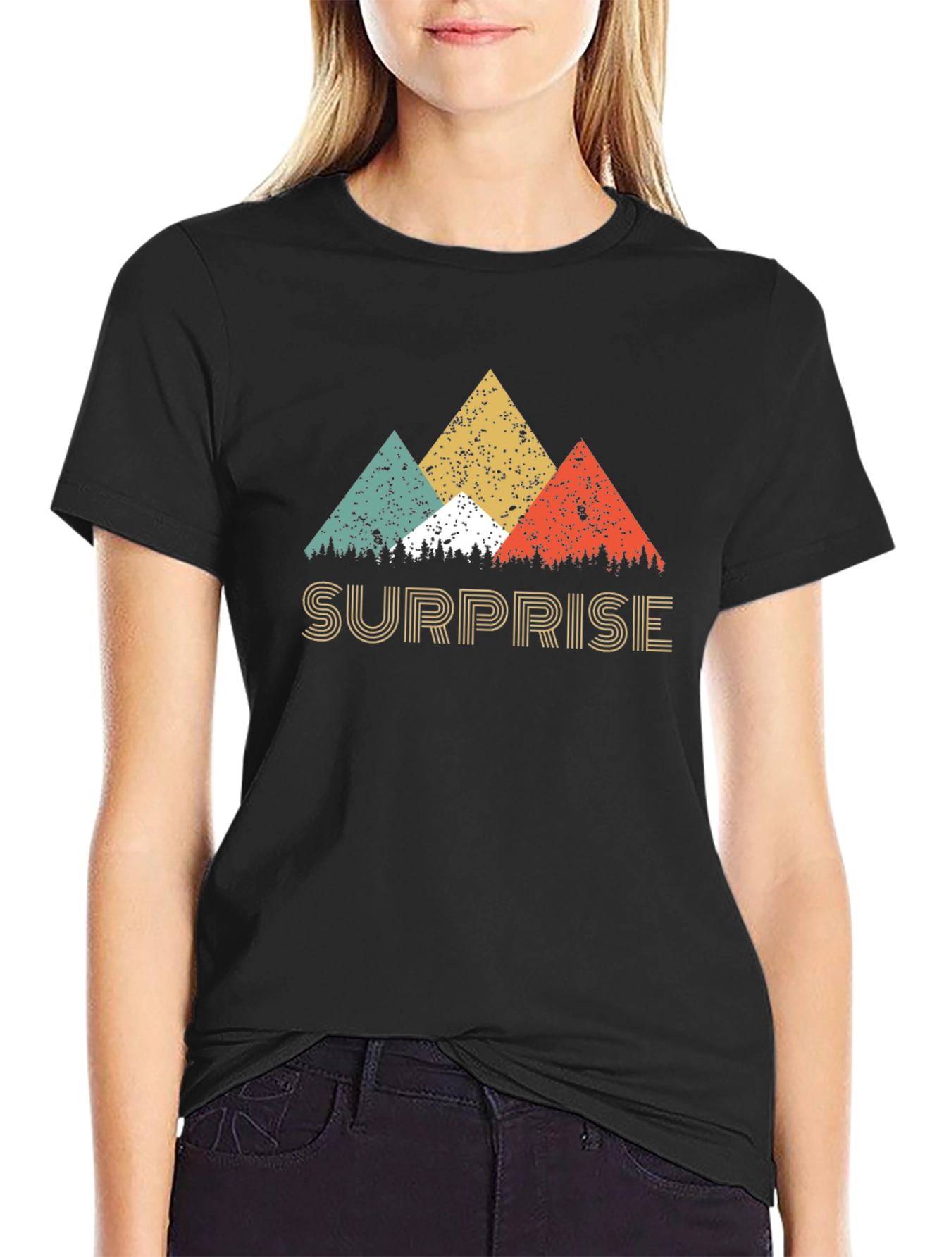 Surprise Retro Mountain Graphic T-Shirt