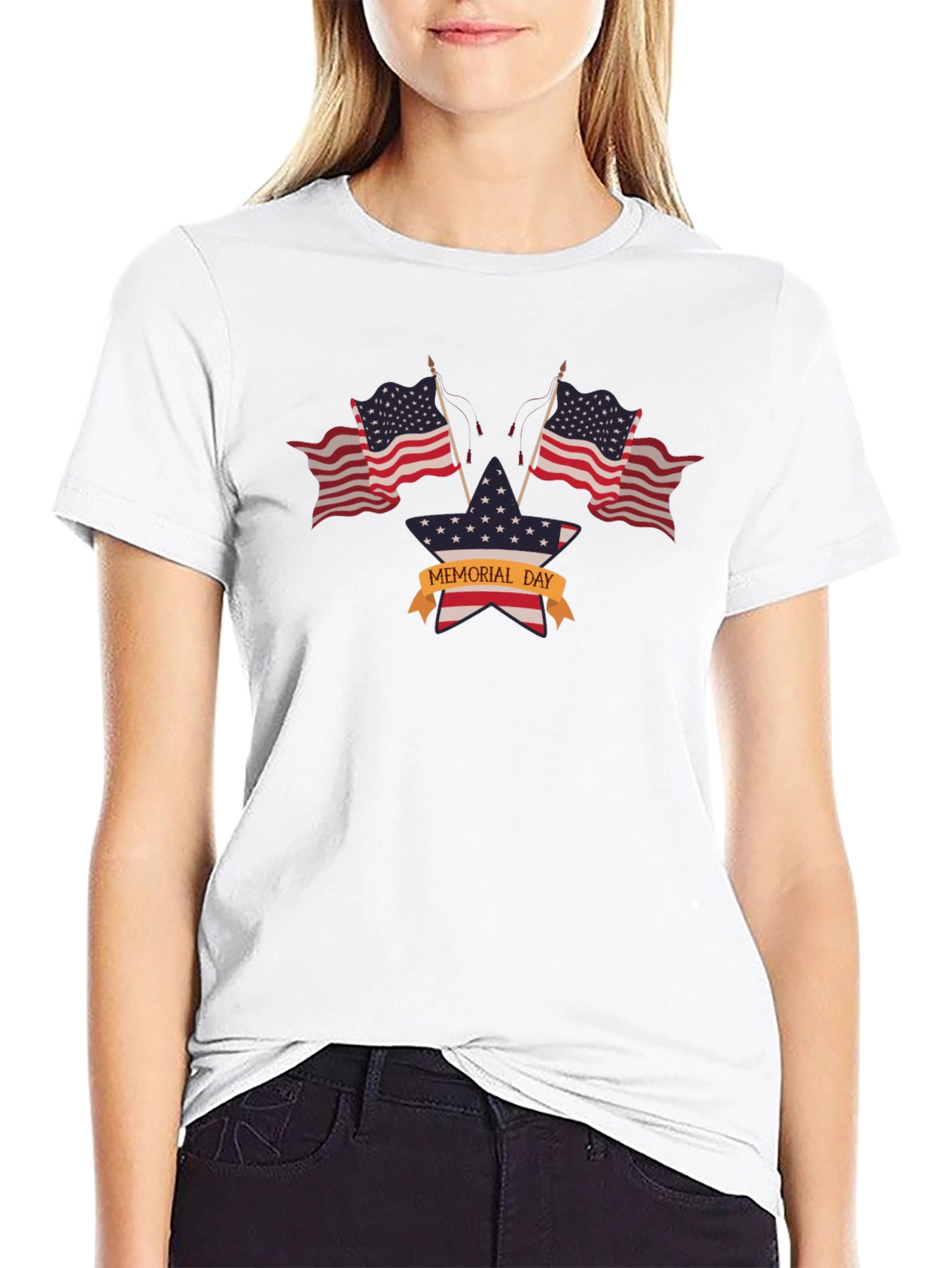 Memorial Day USA Flag Graphic T-Shirt