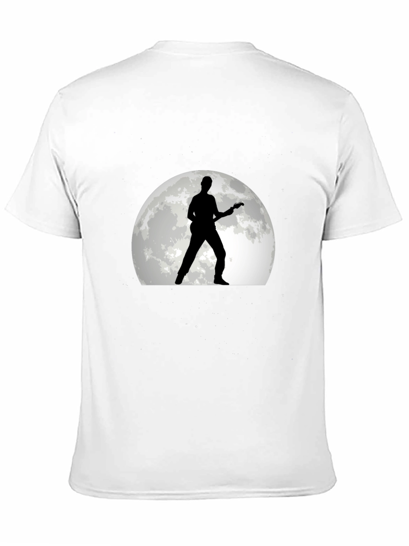 Guitarist Moon Silhouette Black T-Shirt