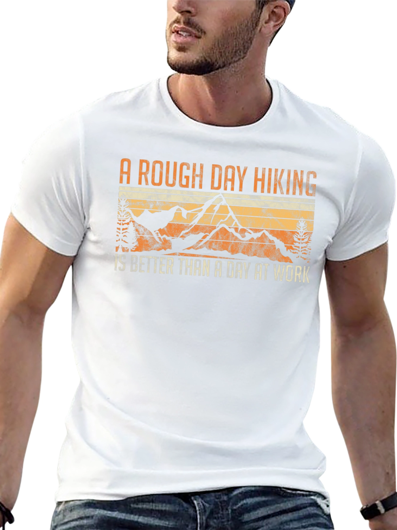 Rough Day Hiking Better Than Work T-Shirt