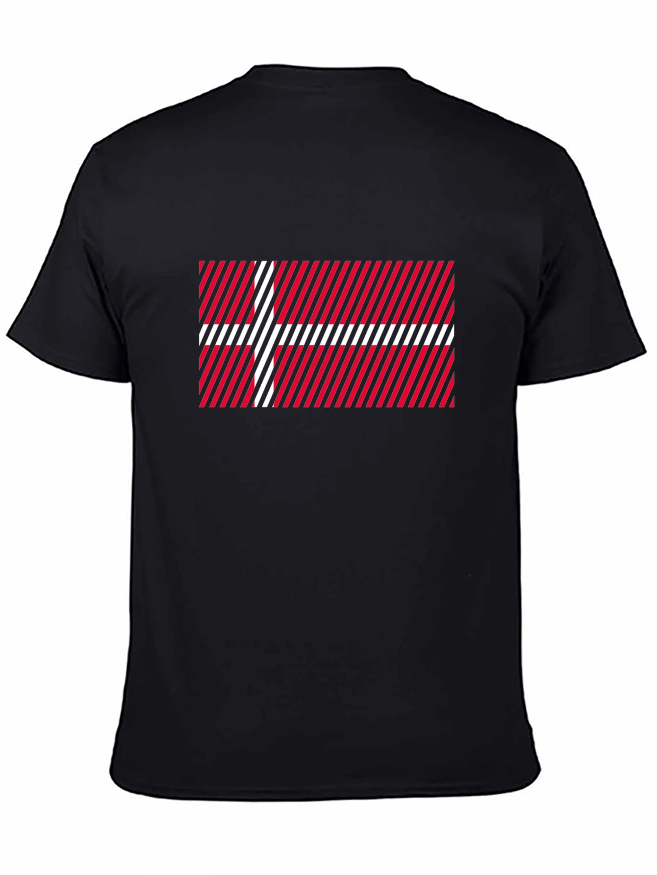 Danish Flag Pattern T-Shirt