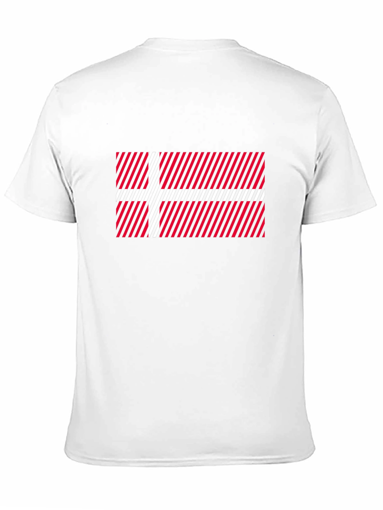 Danish Flag Pattern T-Shirt