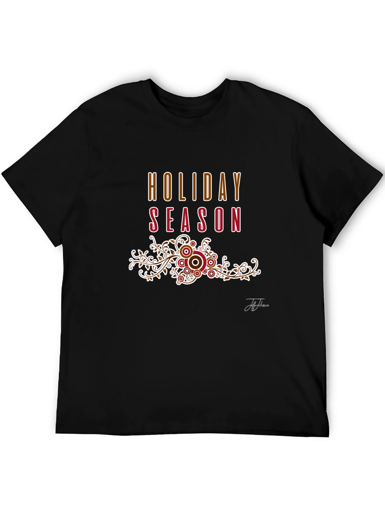 Holiday Season Graphic Tee - Black