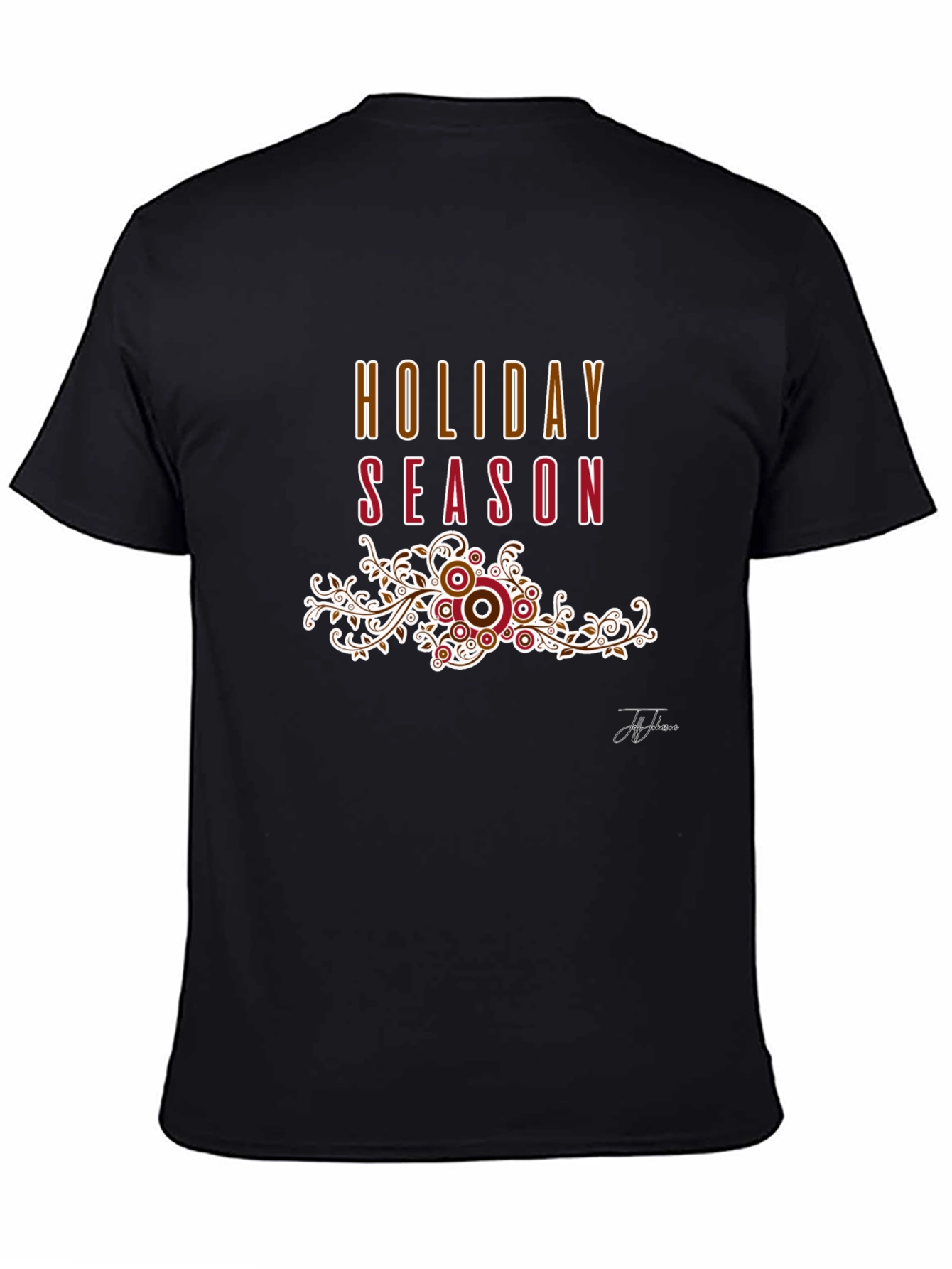 Holiday Season Graphic Tee - Black