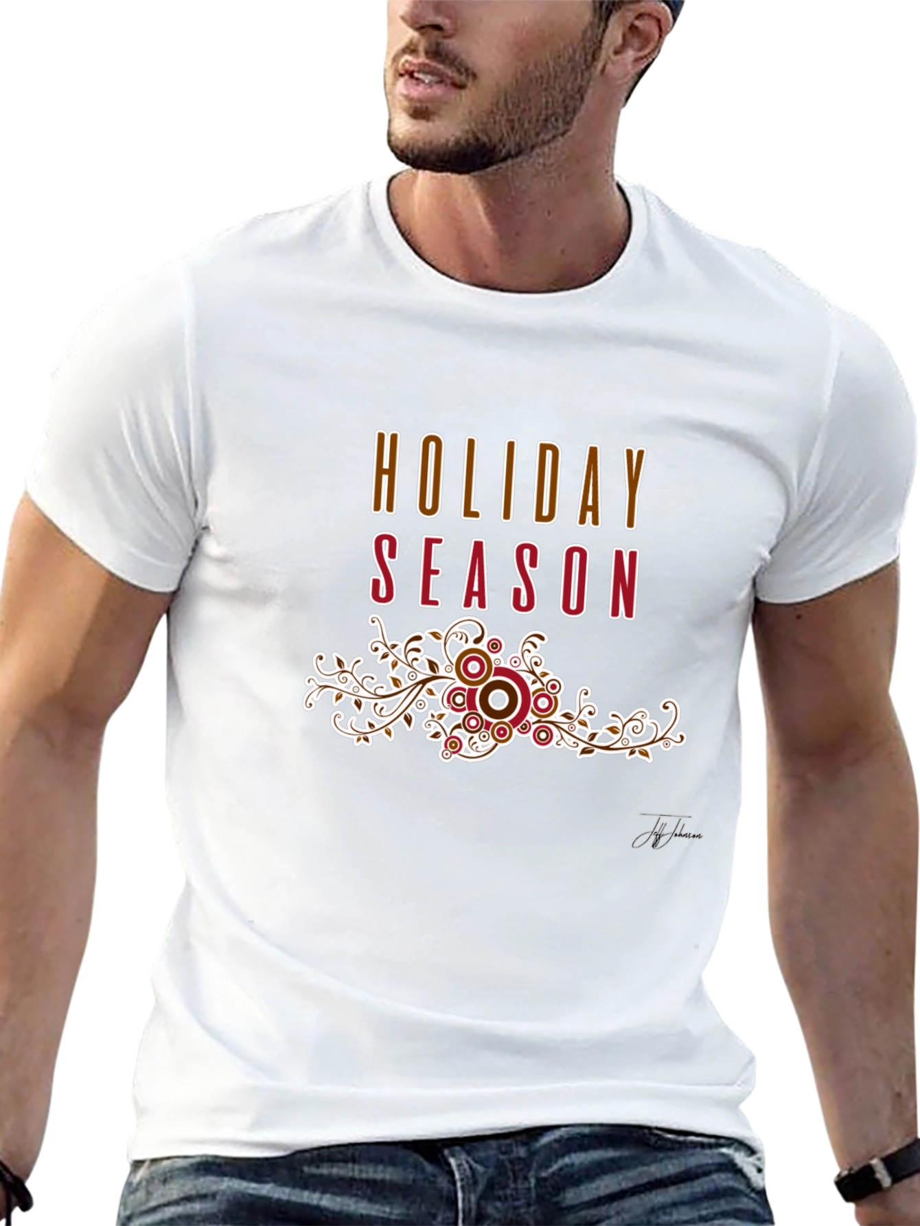 Holiday Season Graphic Tee - Black